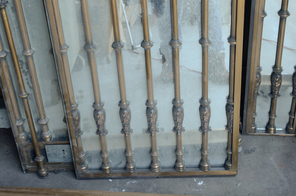 Mirror and Brass Panel Architectural Set