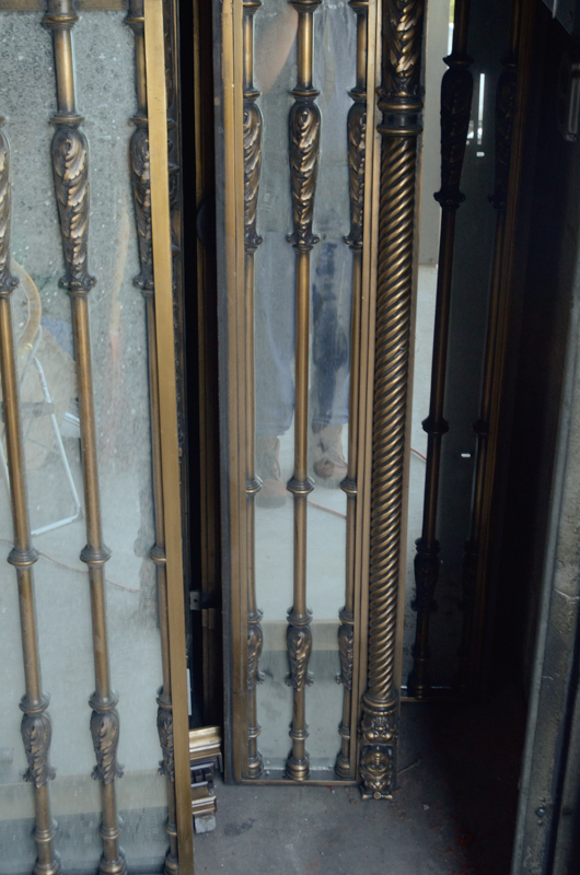 Mirror and Brass Panel Architectural Set