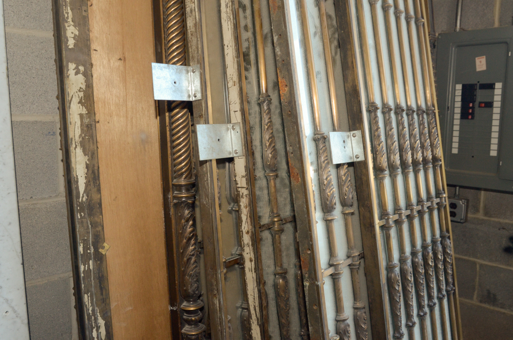 Mirror and Brass Panel Architectural Set