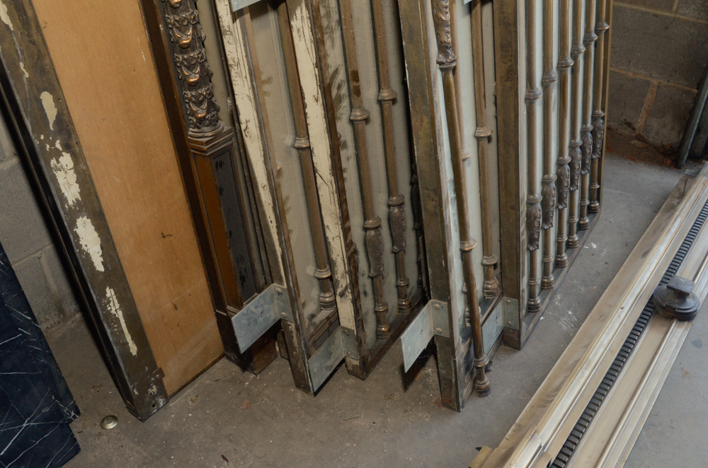 Mirror and Brass Panel Architectural Set