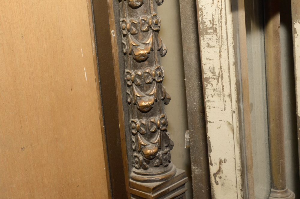 Mirror and Brass Panel Architectural Set