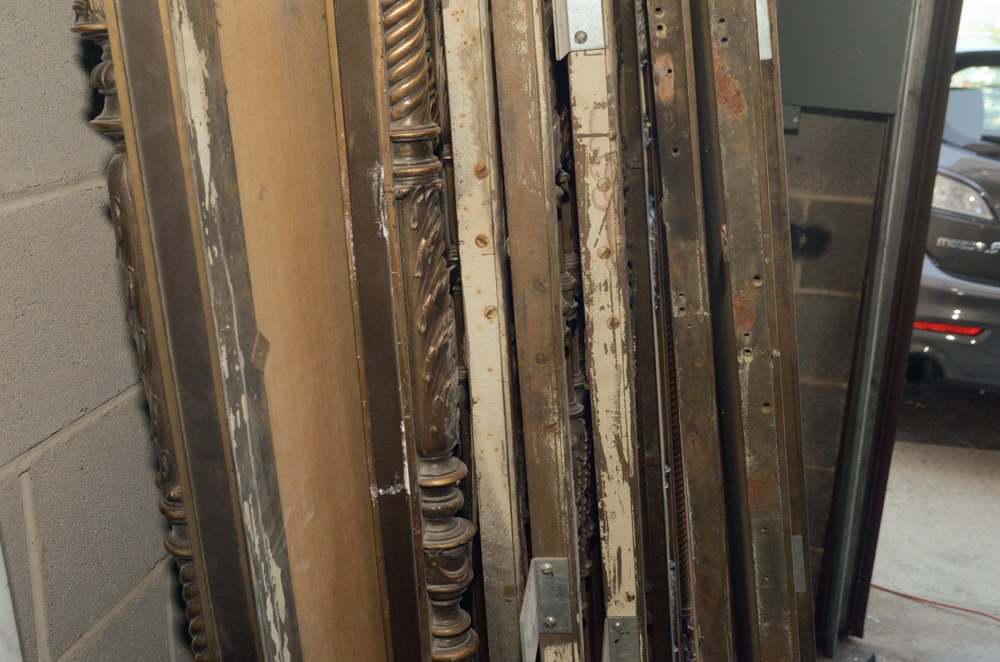 Mirror and Brass Panel Architectural Set