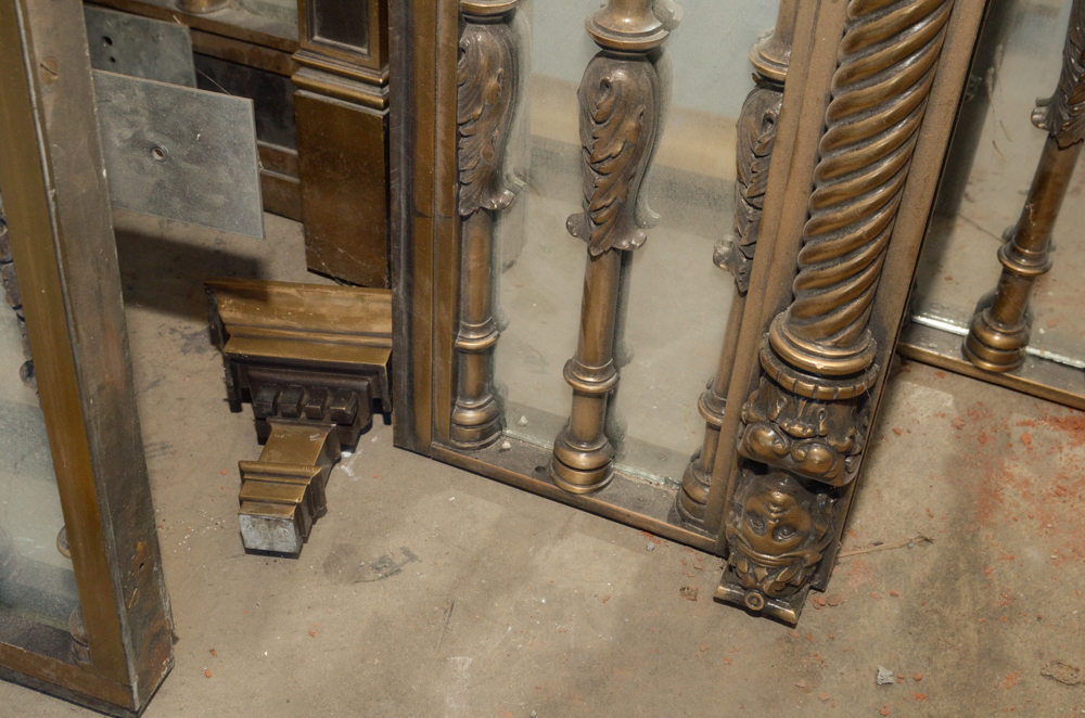 Mirror and Brass Panel Architectural Set