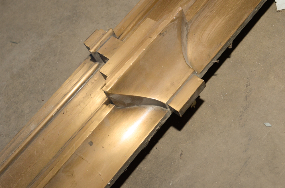 Mirror and Brass Panel Architectural Set