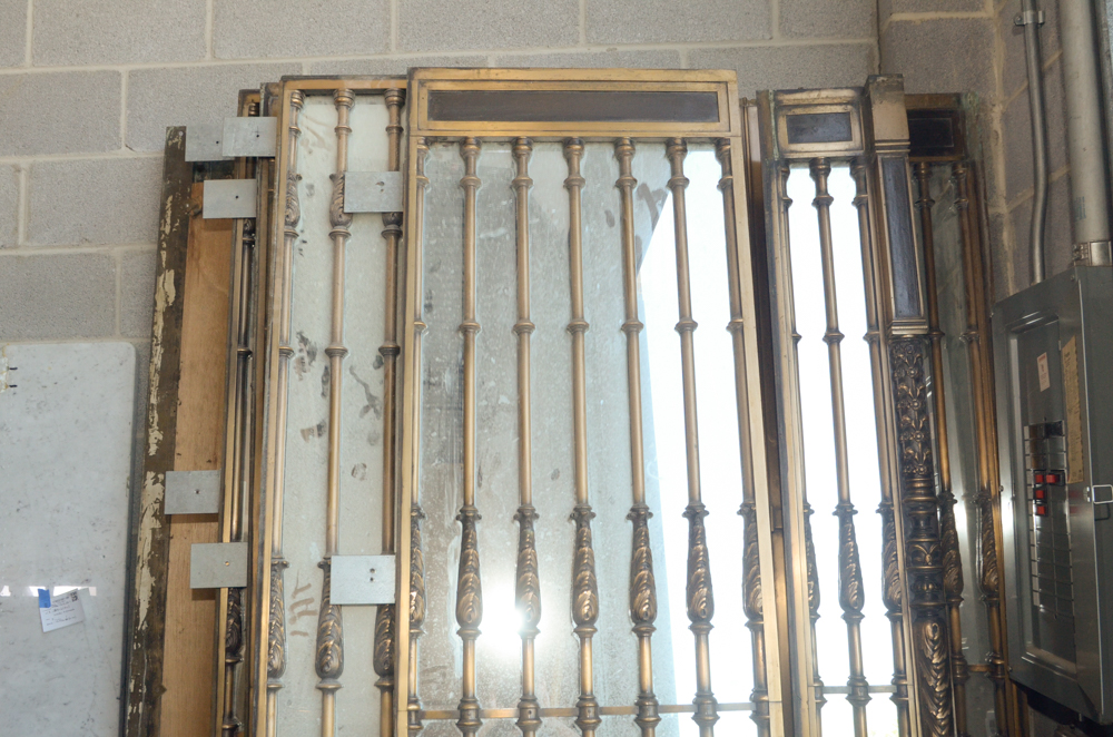 Mirror and Brass Panel Architectural Set