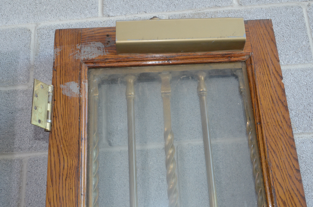 Pair of Glass Paneled Doors with Brass Hardware