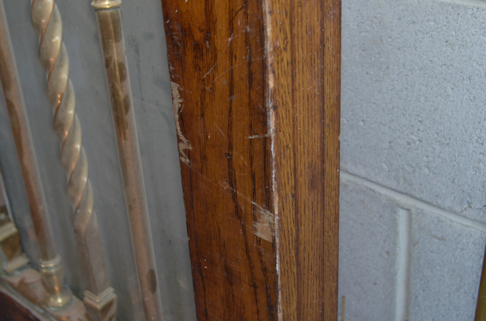 Pair of Glass Paneled Doors with Brass Hardware