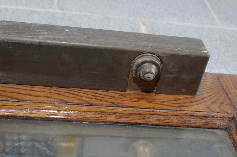 Pair of Glass Paneled Doors with Brass Hardware