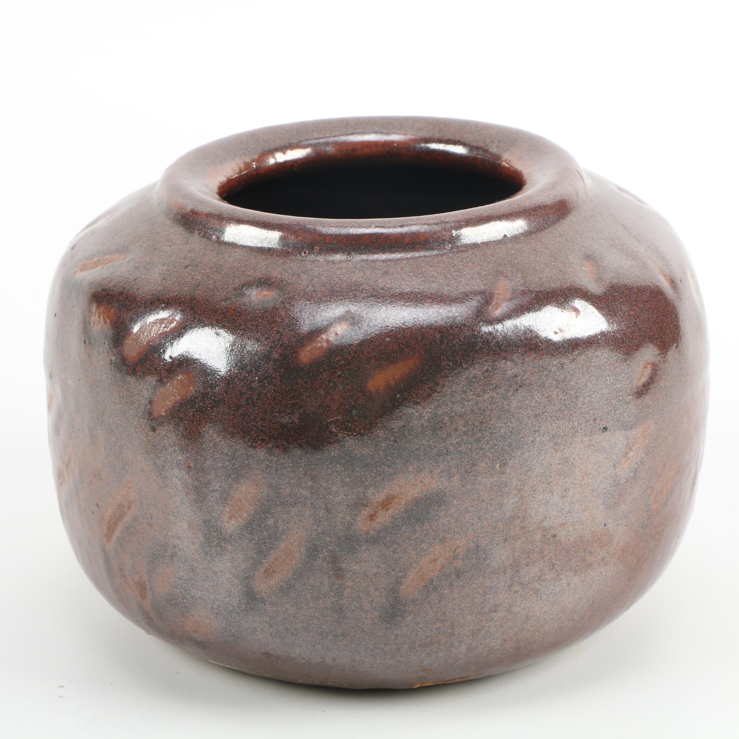 Brown Ceramic Vases, Ink Bottle, and Insulators