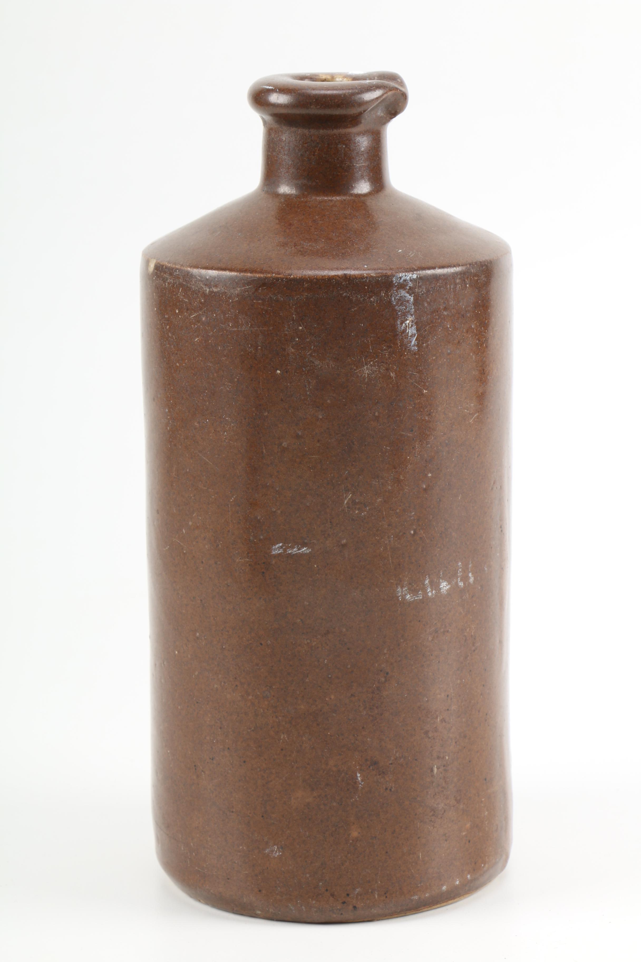 Brown Ceramic Vases, Ink Bottle, and Insulators