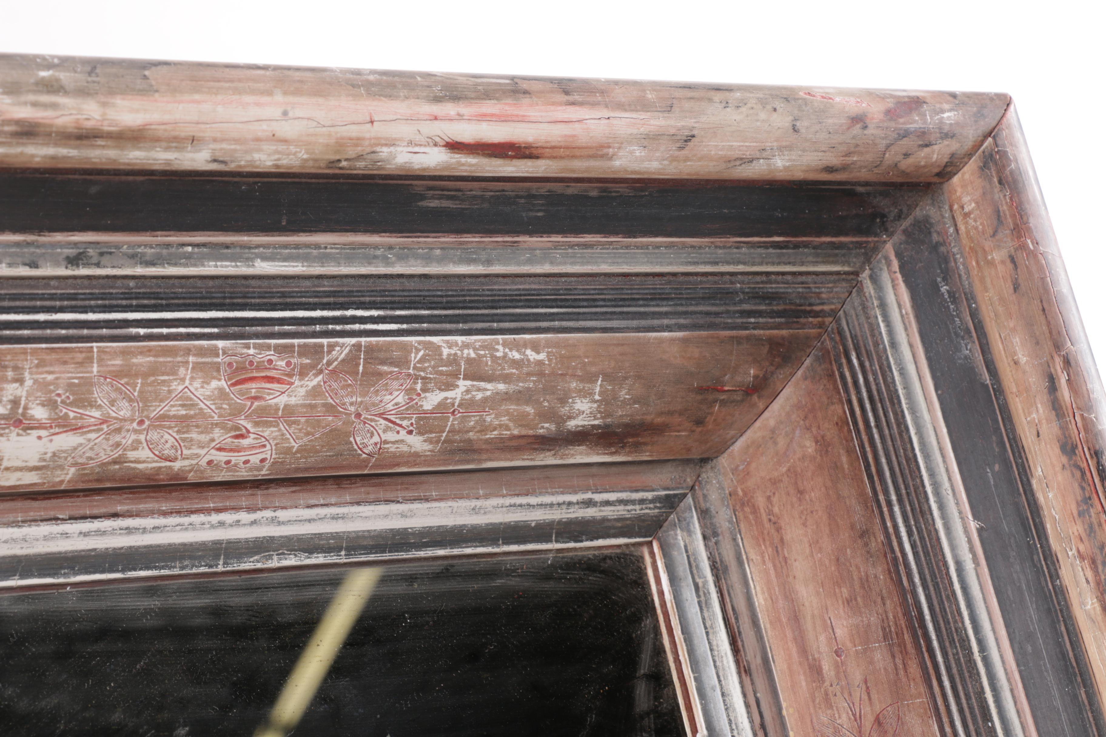 Vintage Beveled Frame Mirror