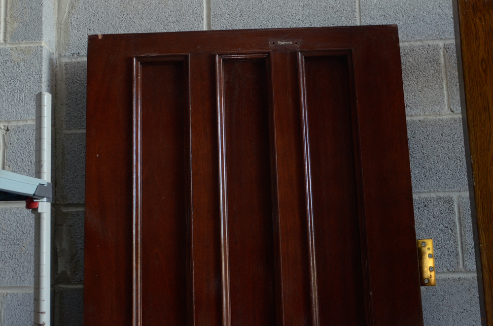 Paneled Door with Brass Hardware