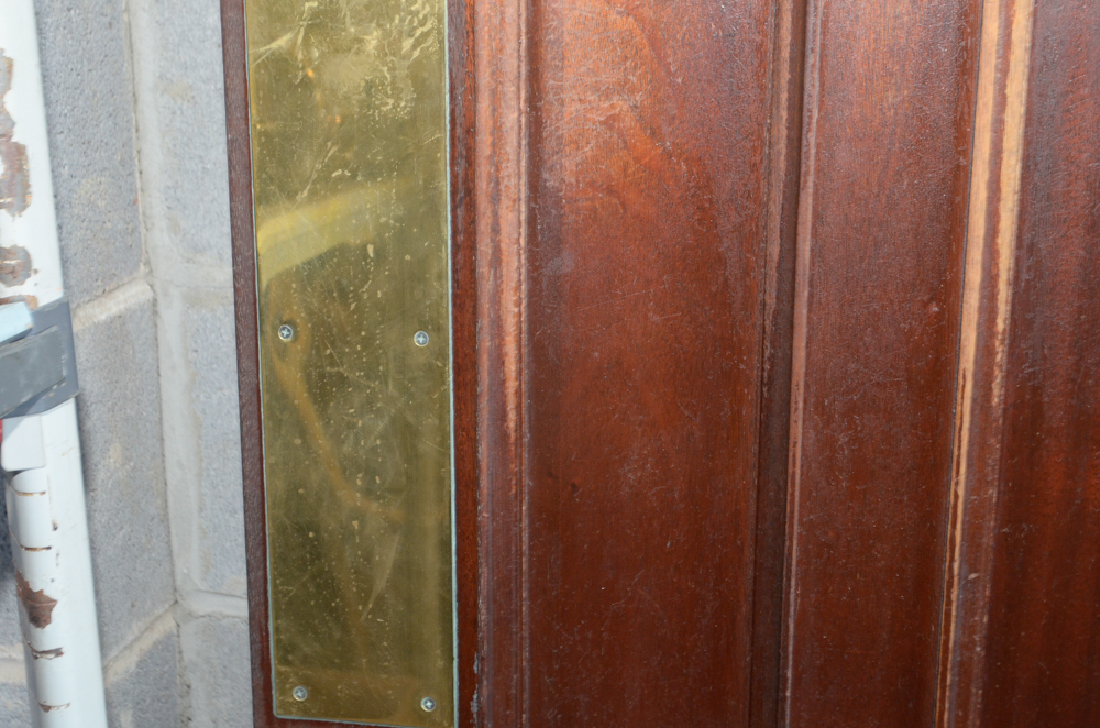 Paneled Door with Brass Hardware