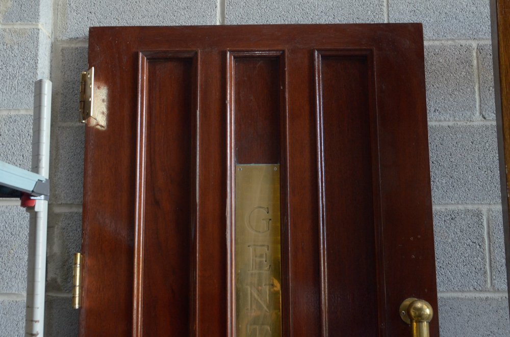 Paneled Door with Brass Hardware