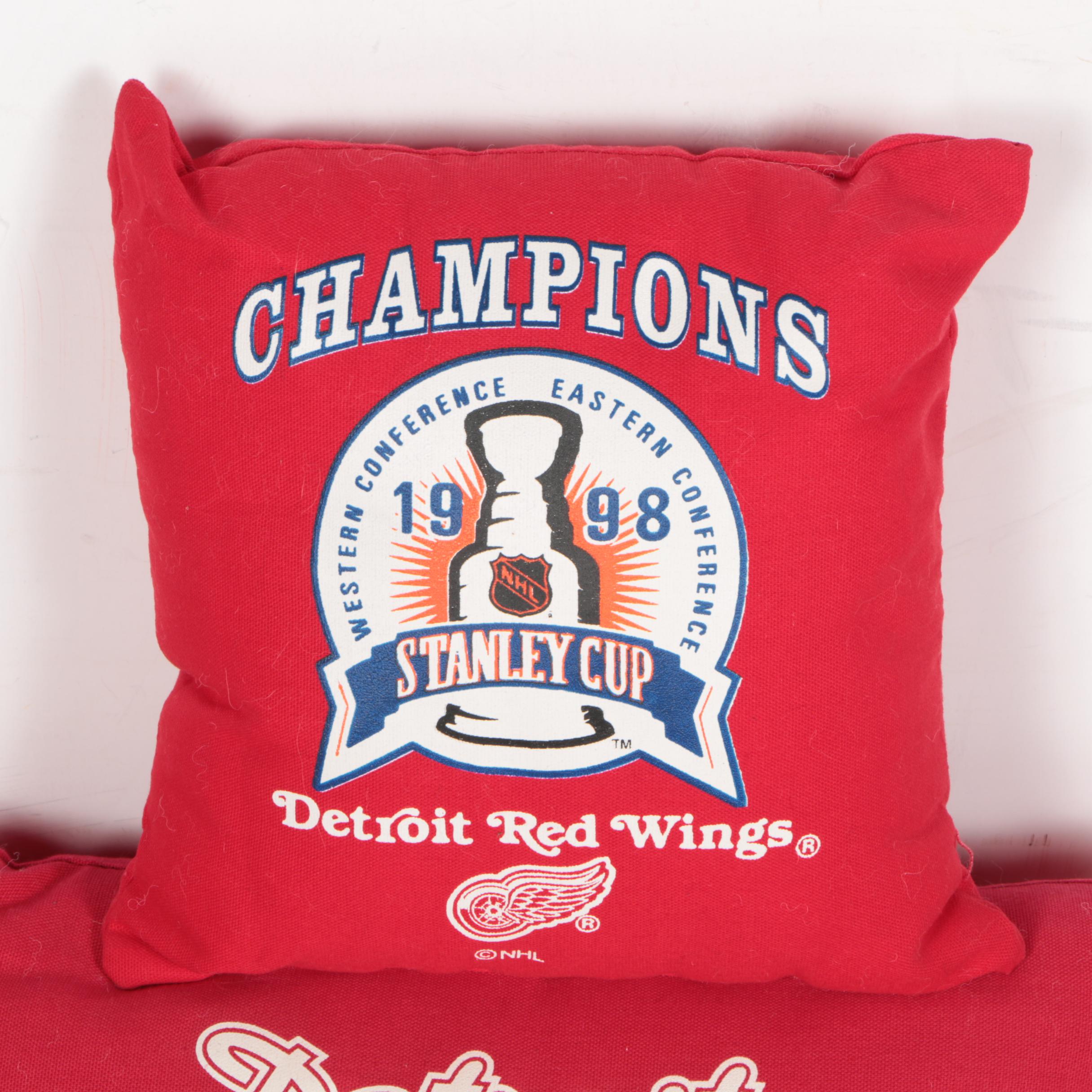 Collection of Detroit Red Wings Blanket and Pillows