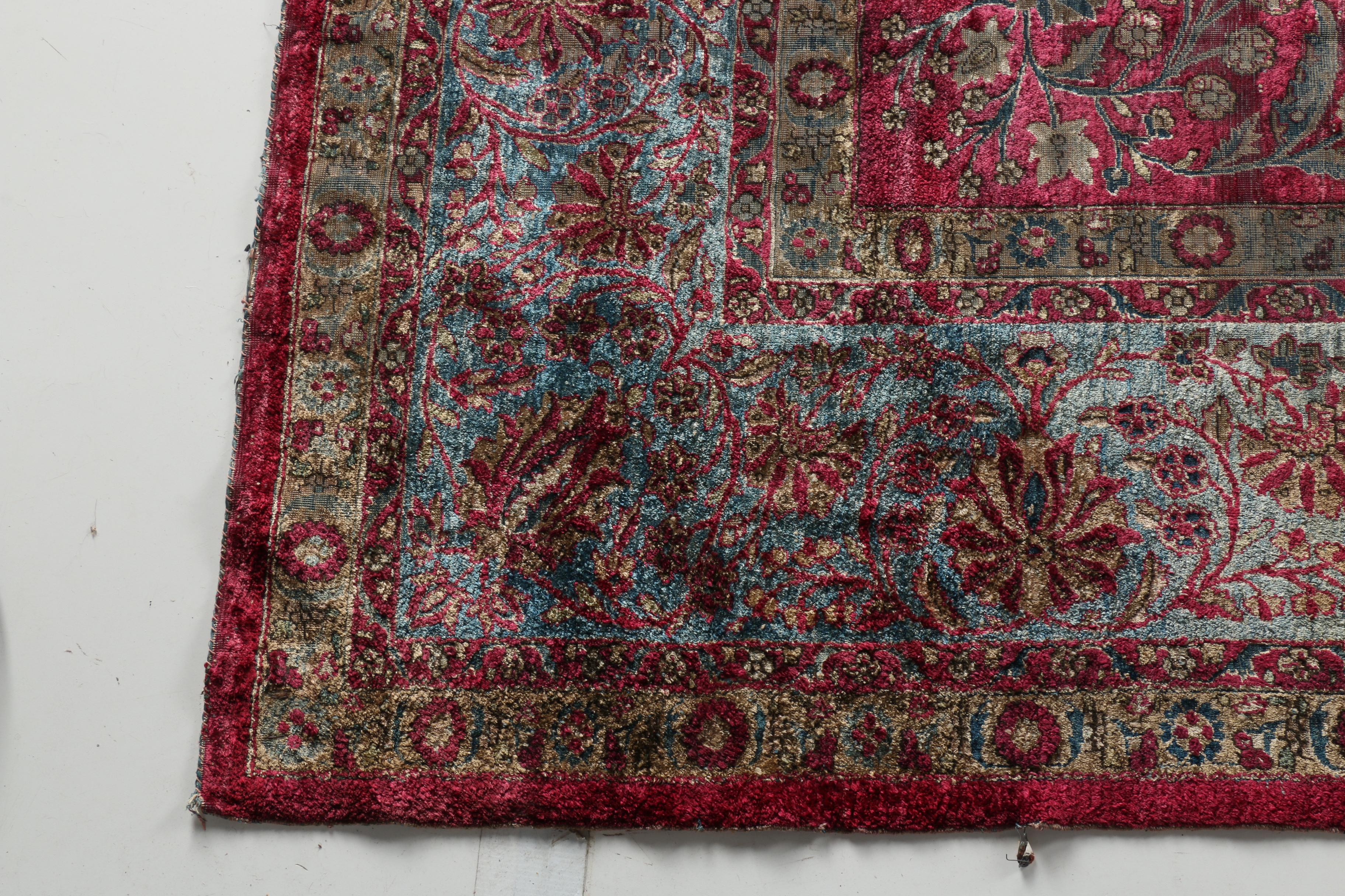 Hand-Knotted Art Silk "Taj Mahal" Persian Style Rug