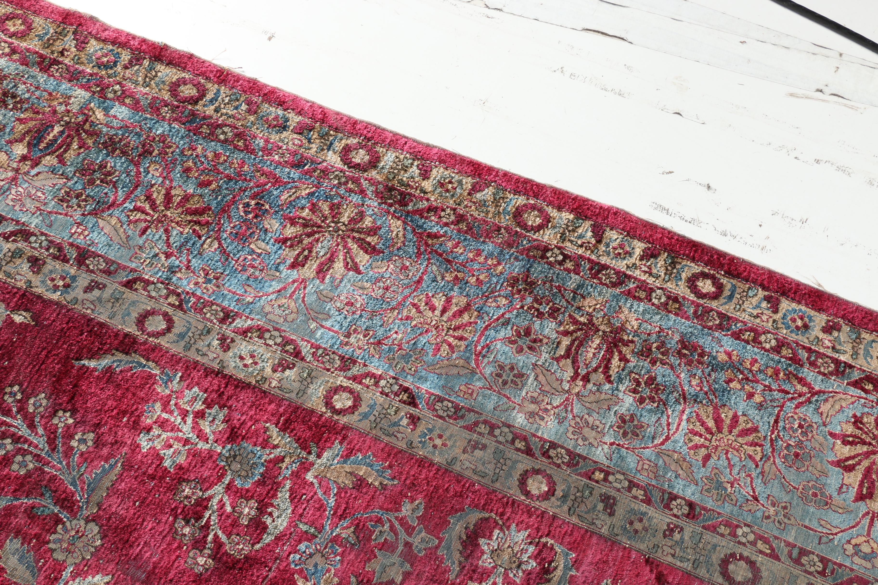 Hand-Knotted Art Silk "Taj Mahal" Persian Style Rug