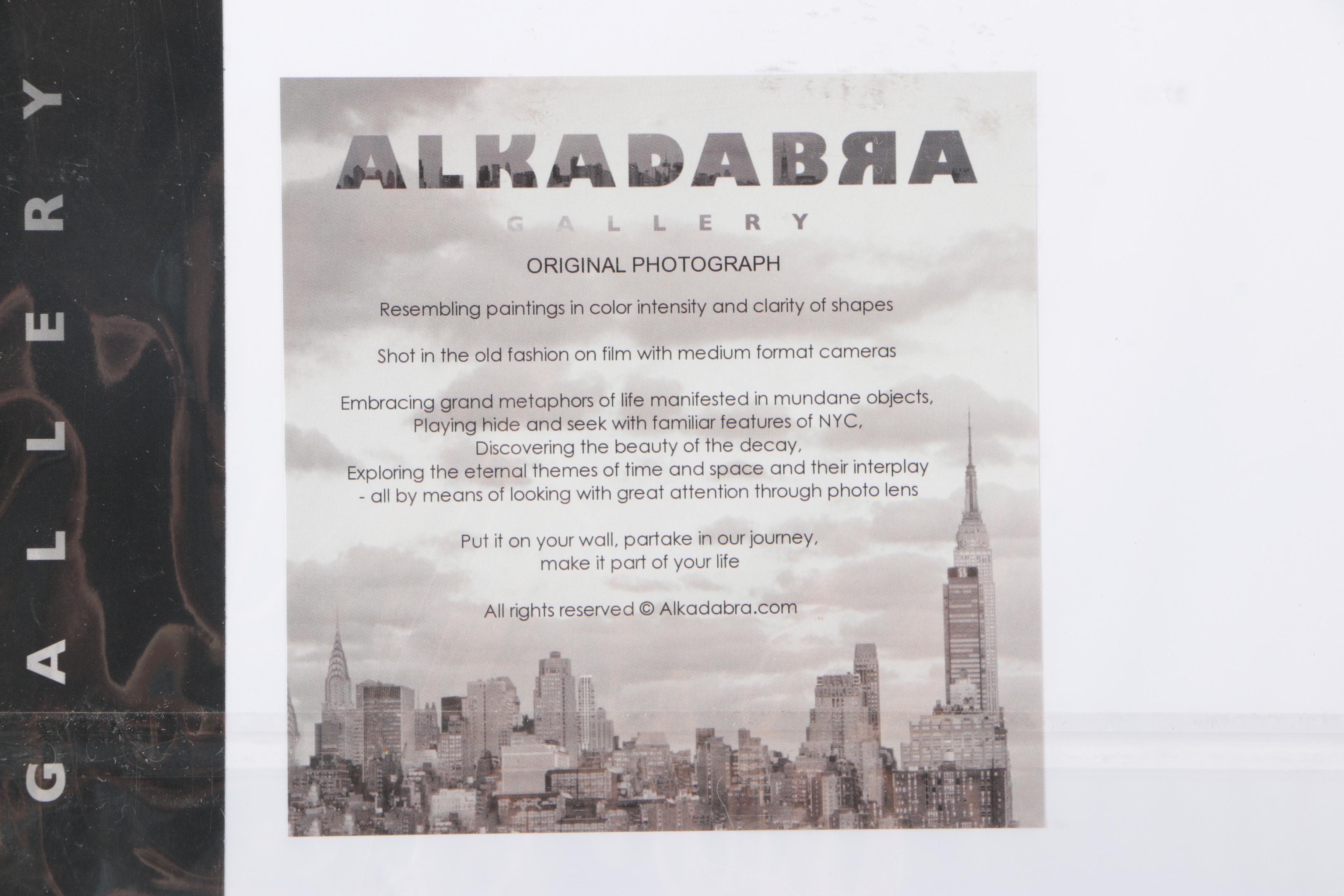 Two Black and White Signed Photos By Alkadabra Gallery