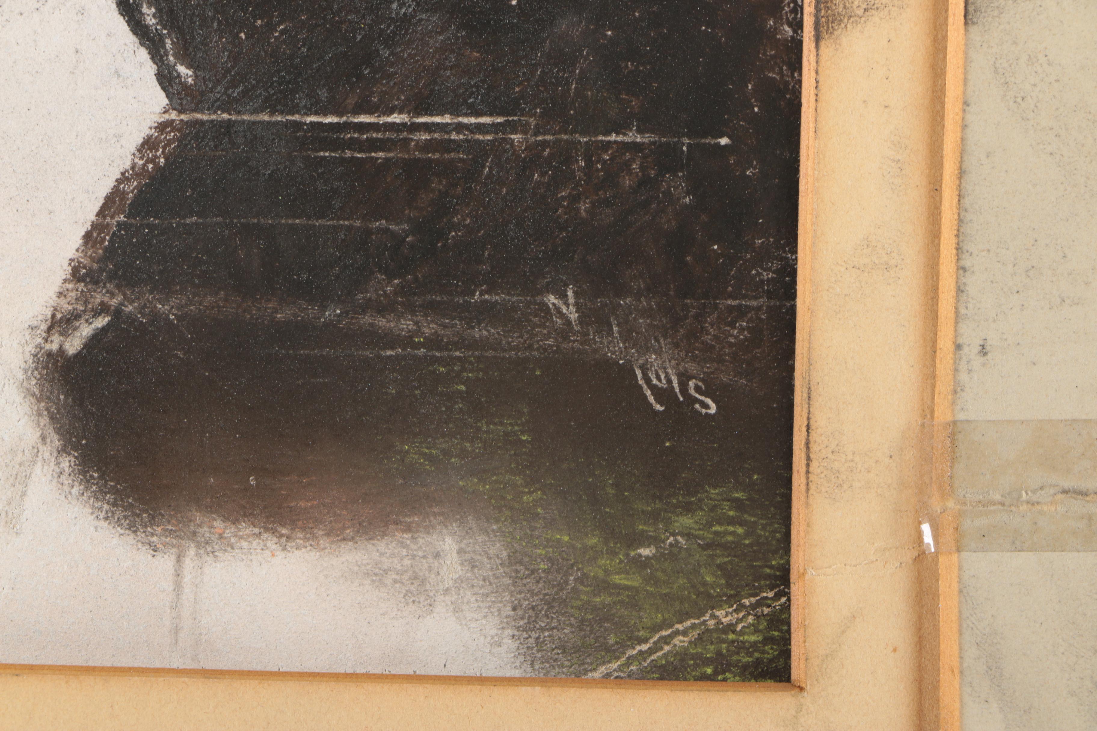 Nichols Pastel on Paper of a Lake