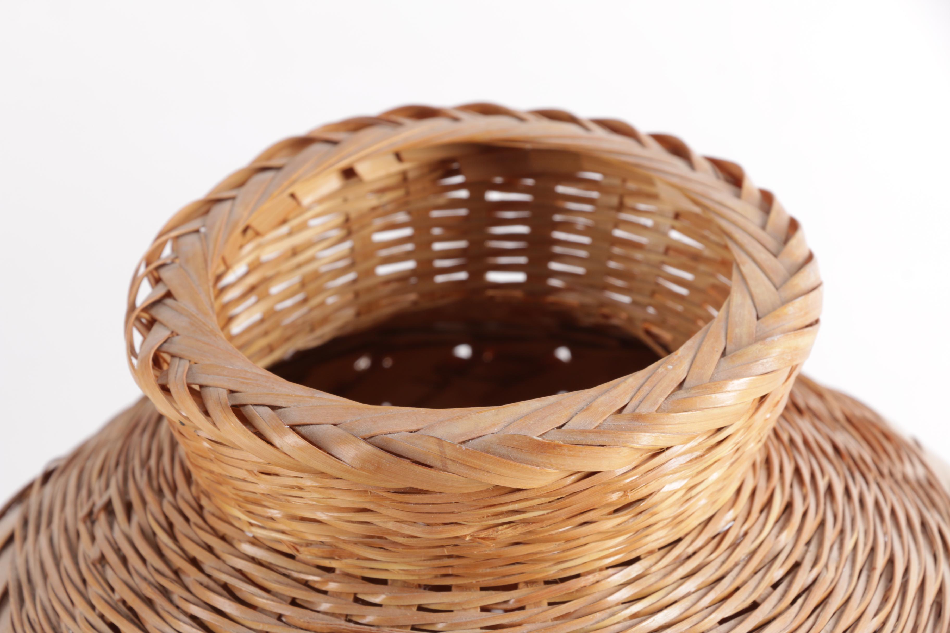 Rattan Woven Urn Baskets
