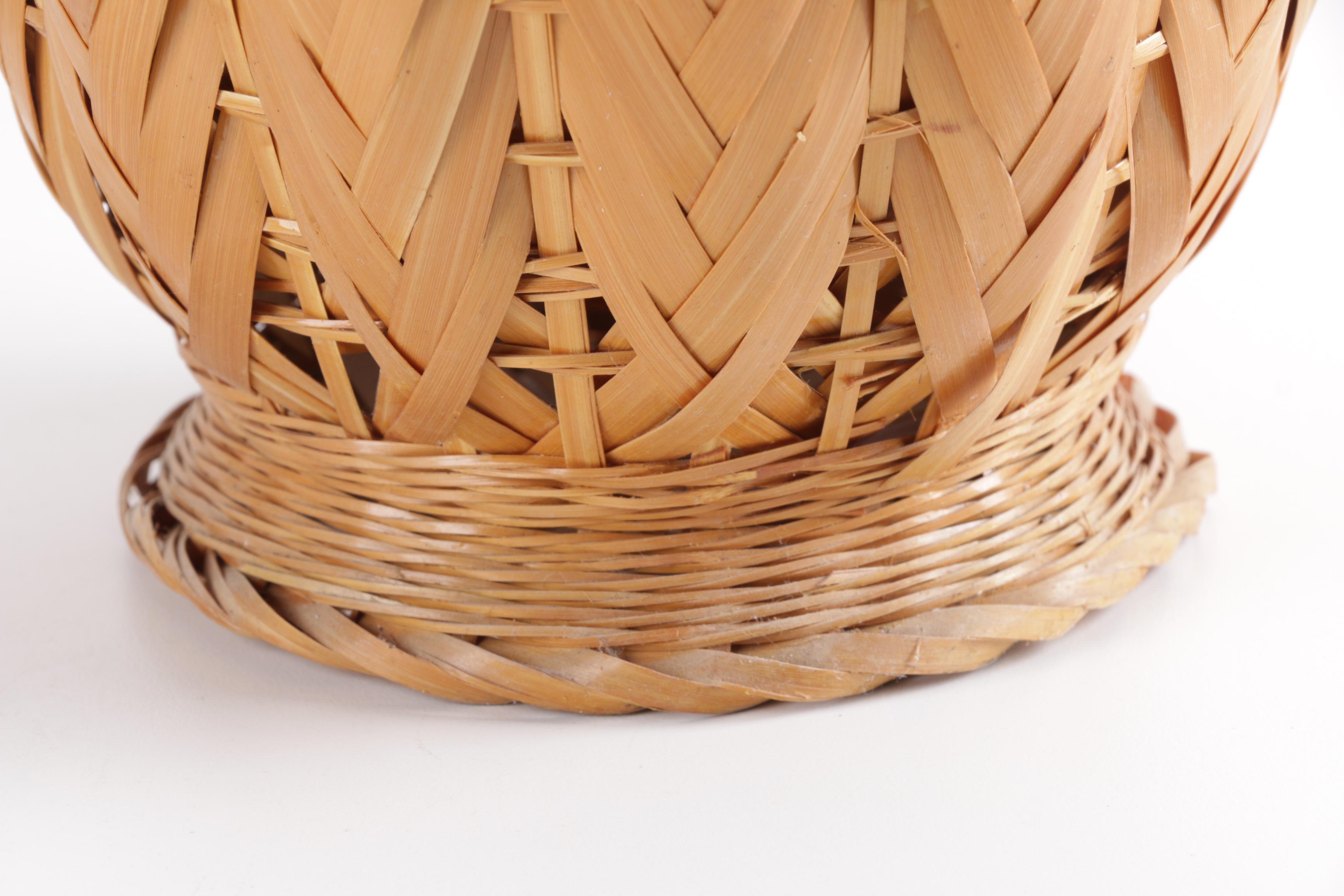Rattan Woven Urn Baskets