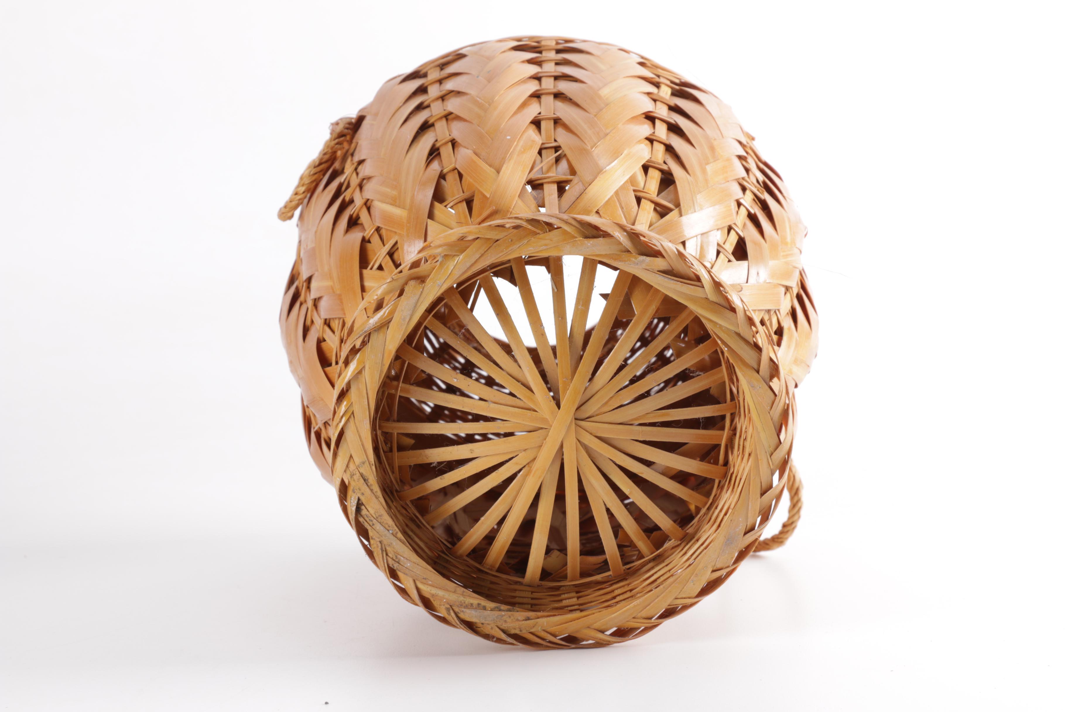 Rattan Woven Urn Baskets