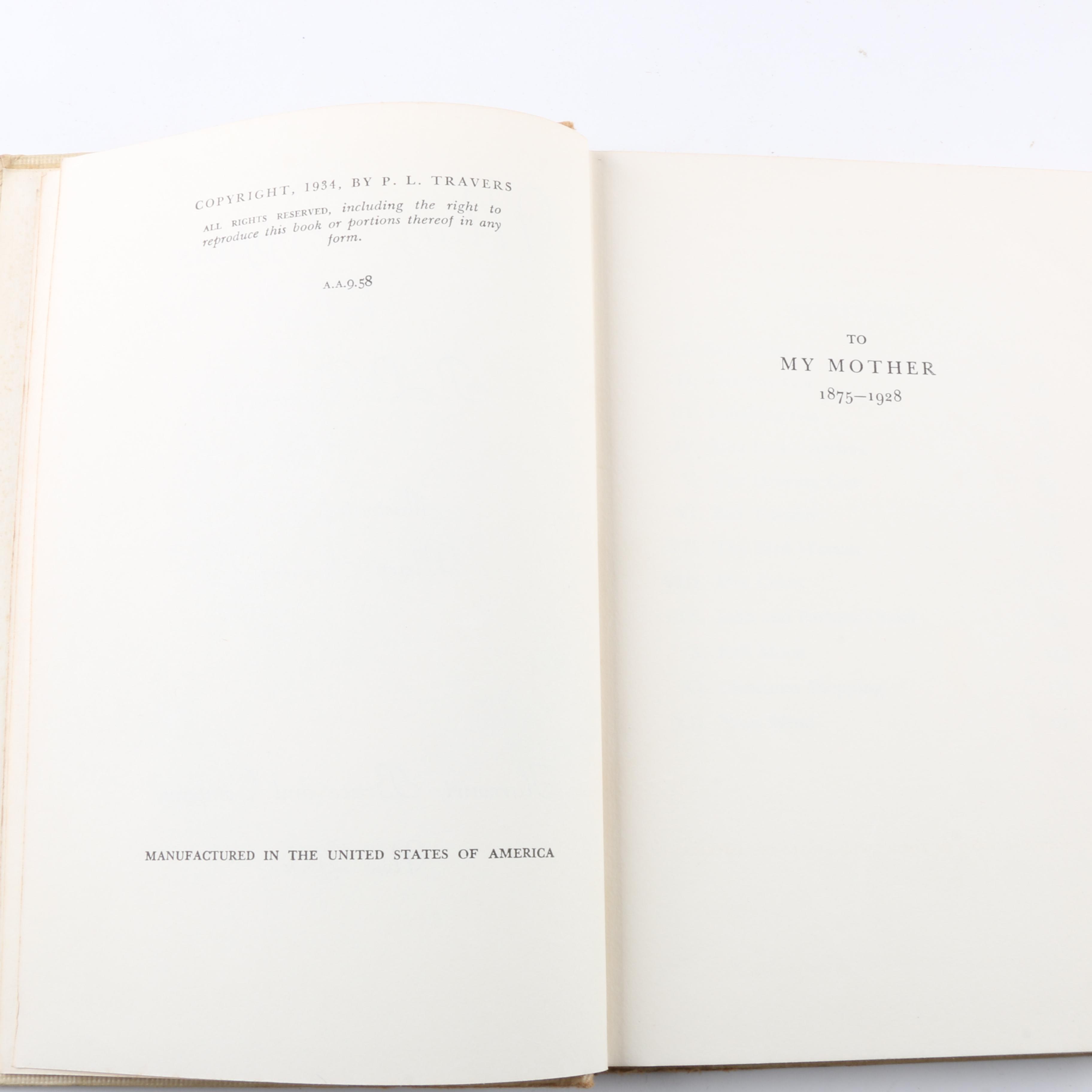 Vintage "Mary Poppins" and "The Tale of the Flopsy Bunnies" Hardcover Books