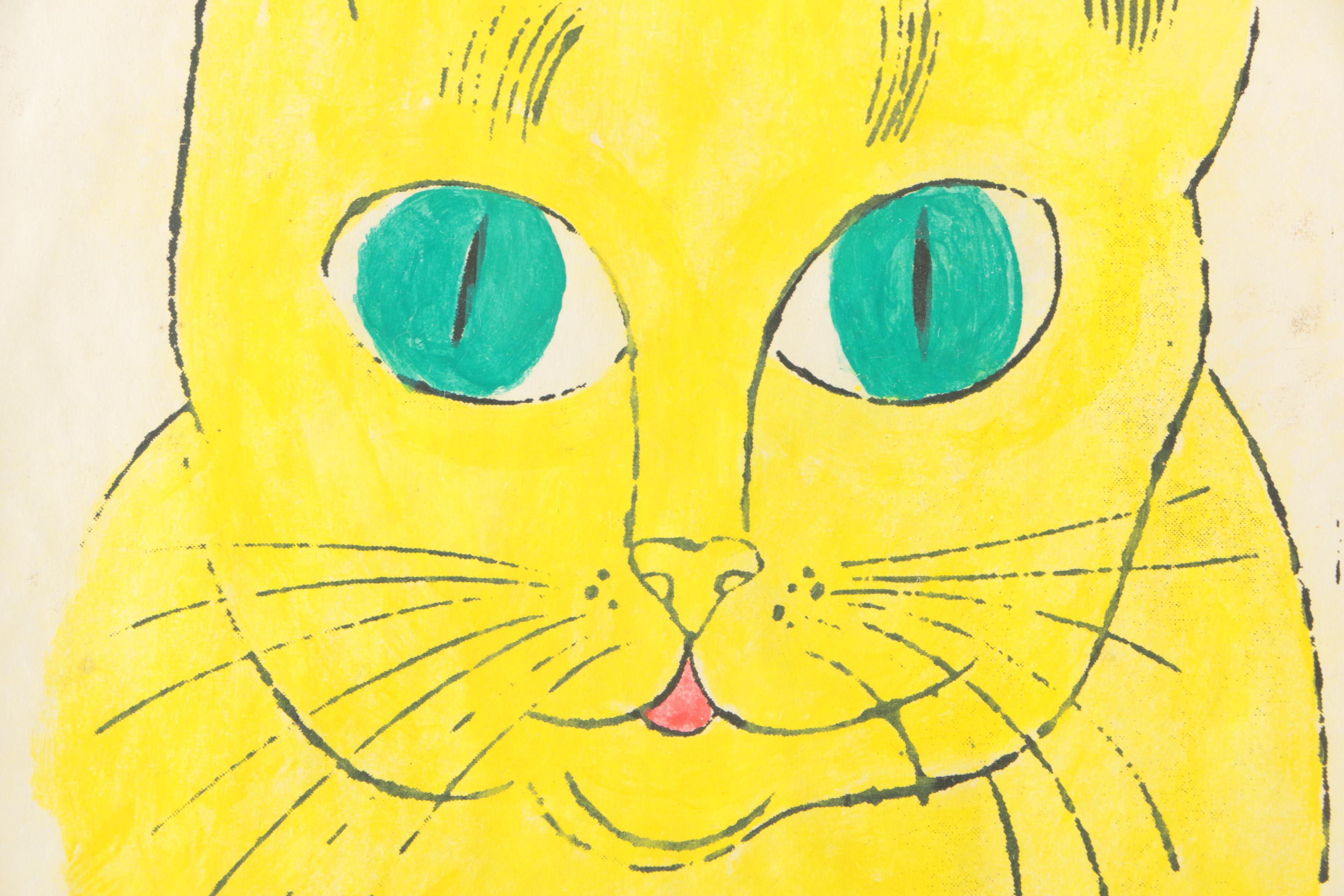 Hand-Colored Offset Lithograph After Andy Warhol "Sam"