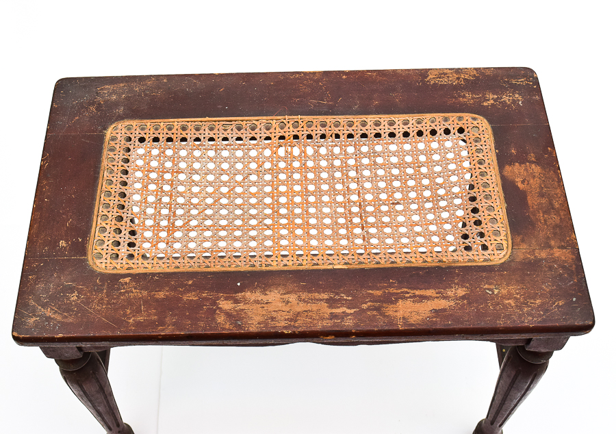 Vintage Cane Seat Bench