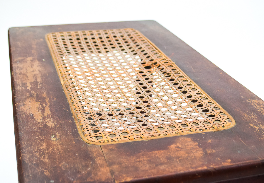 Vintage Cane Seat Bench