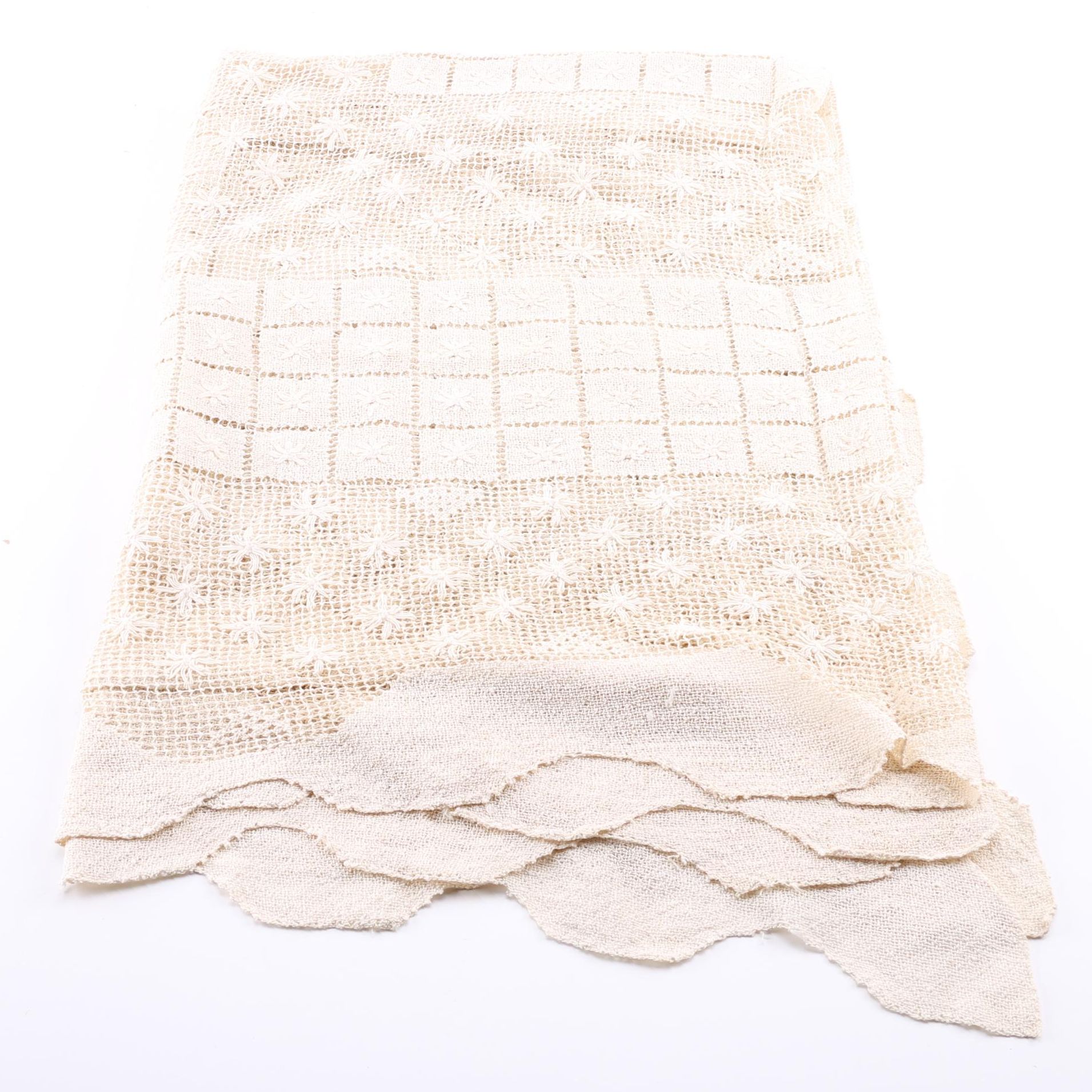Vintage Lace Tablecloth