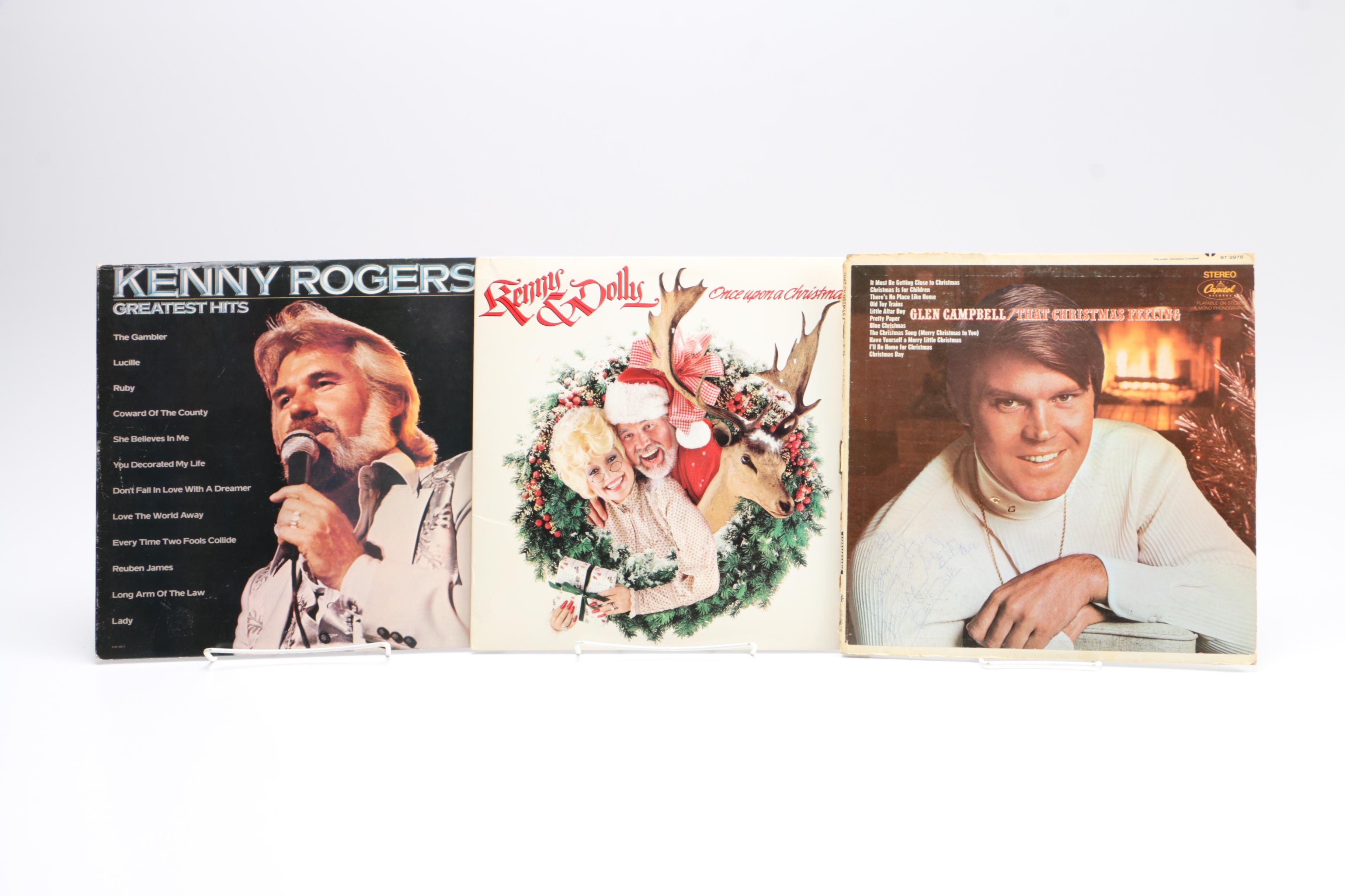 Assortment of 1960s-80s Country Music LPs