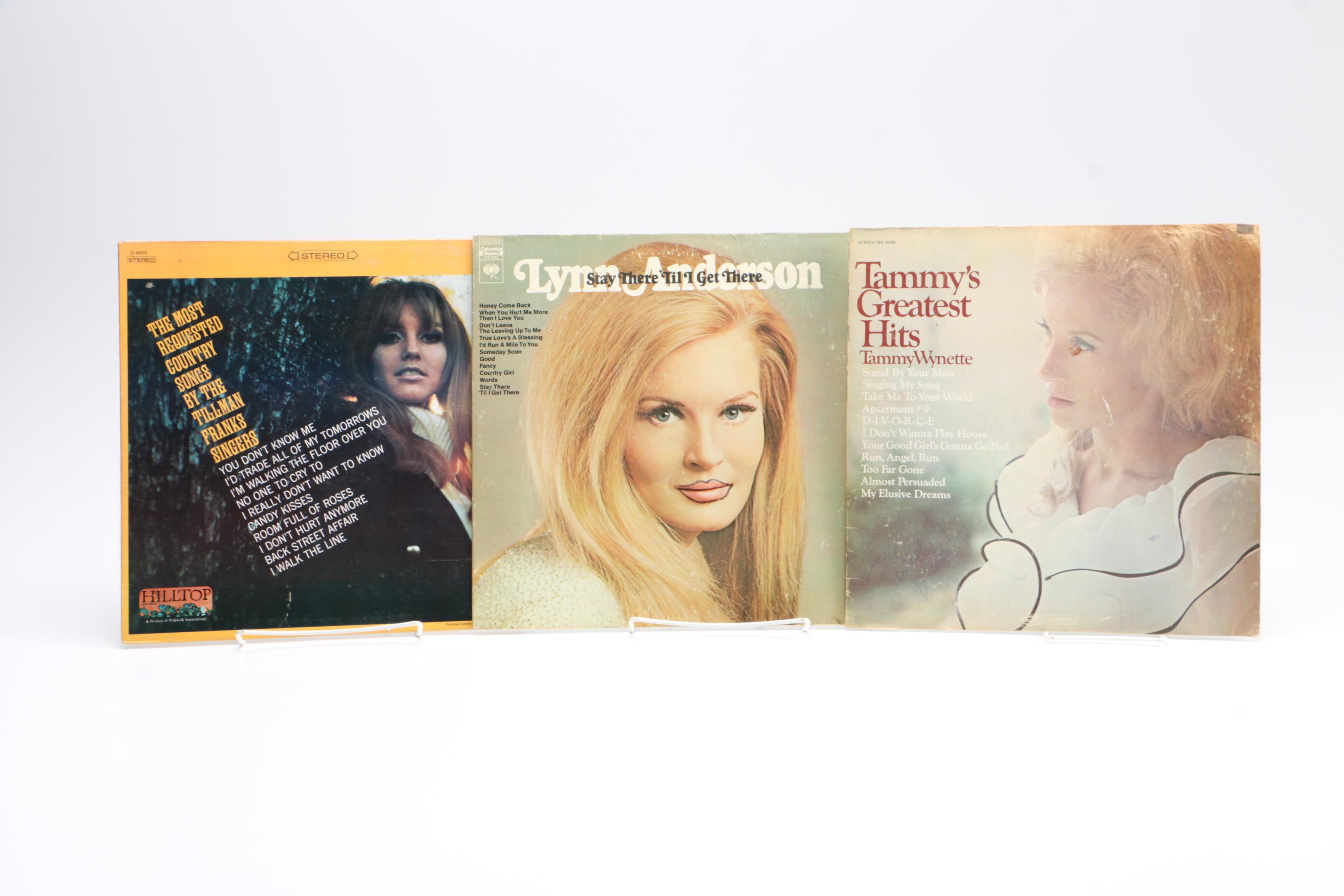 Assortment of 1960s-80s Country Music LPs