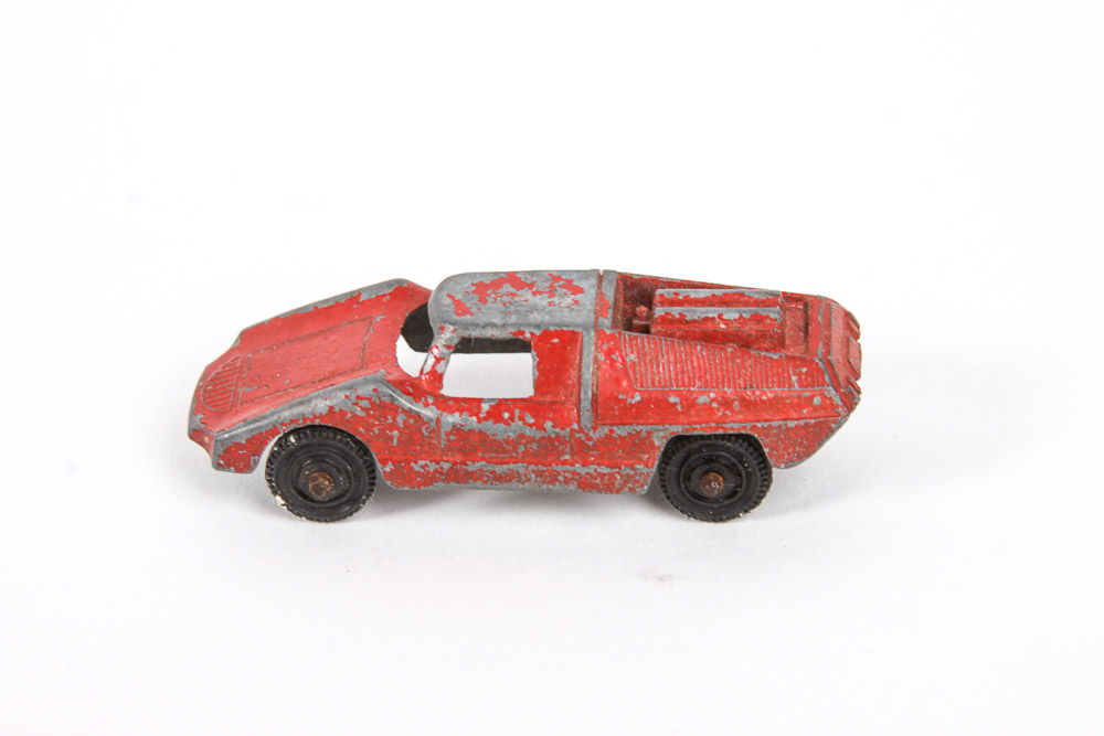 Vintage Die-Cast Toy Cars and Trailer