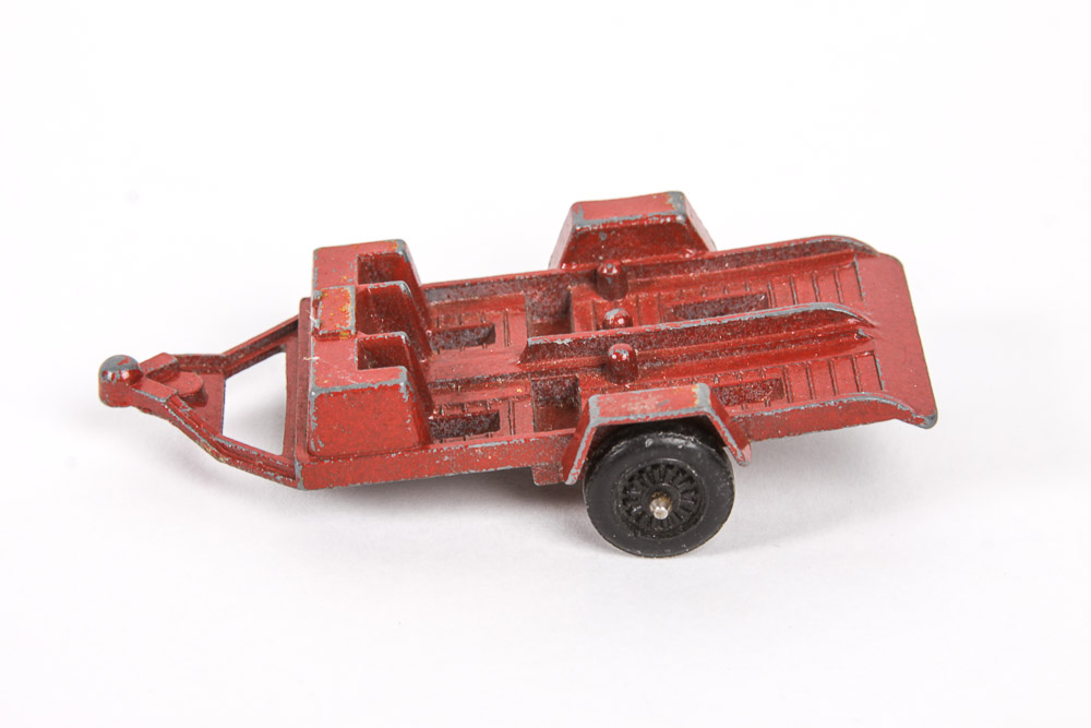 Vintage Die-Cast Toy Cars and Trailer