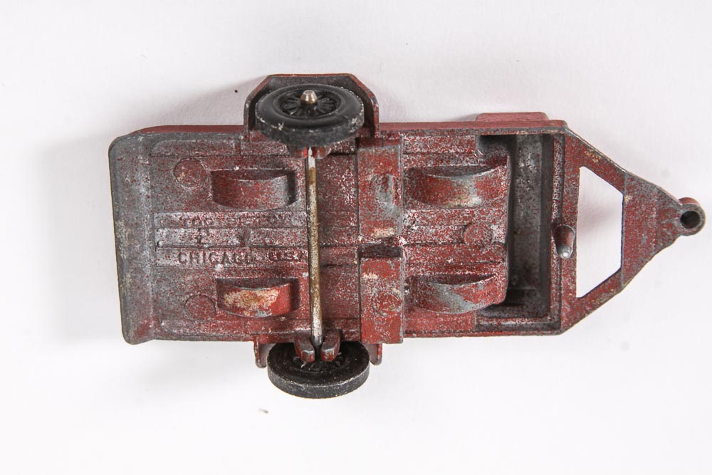 Vintage Die-Cast Toy Cars and Trailer