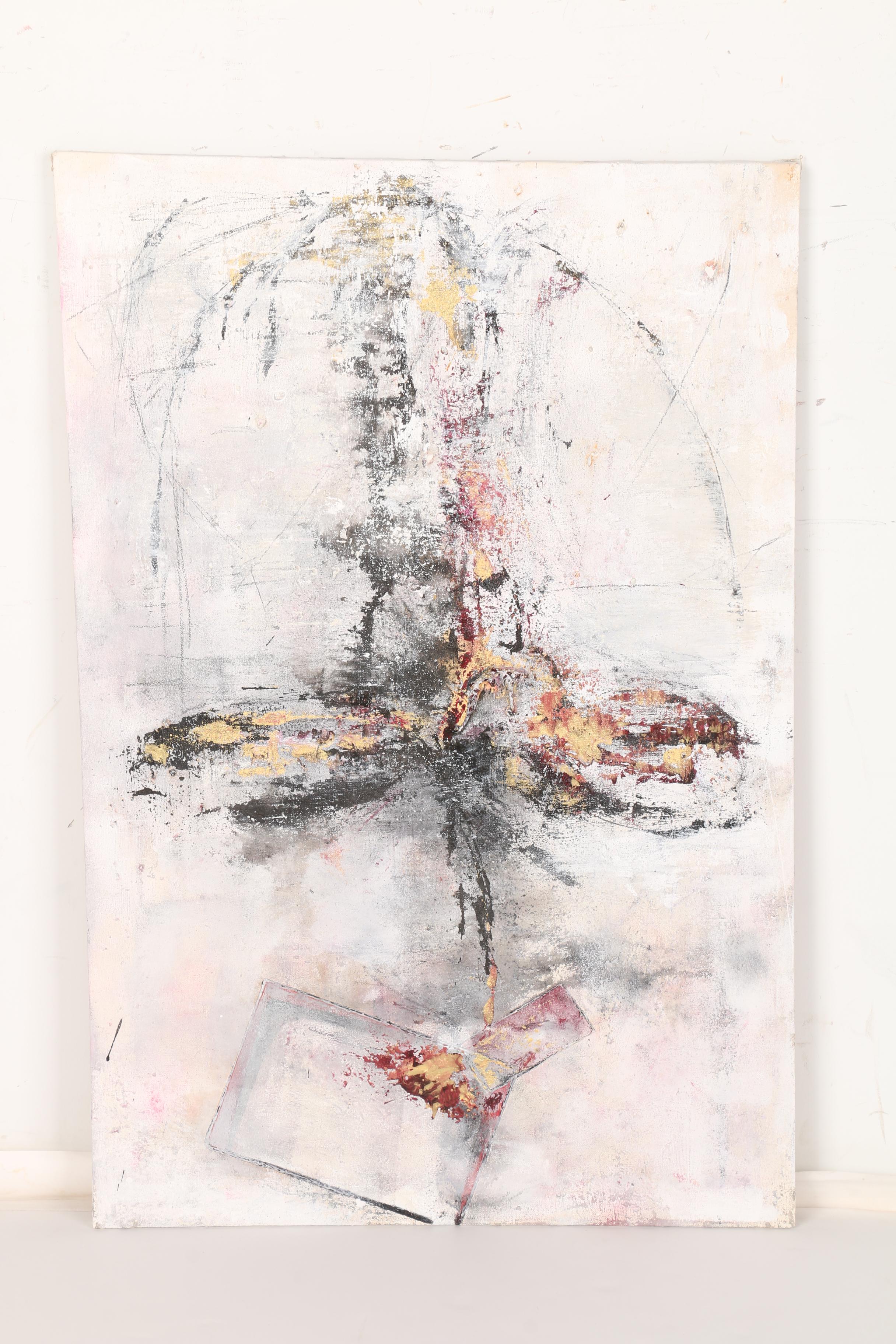 Wyatt Tan Mixed Media on Canvas Abstract Paintings