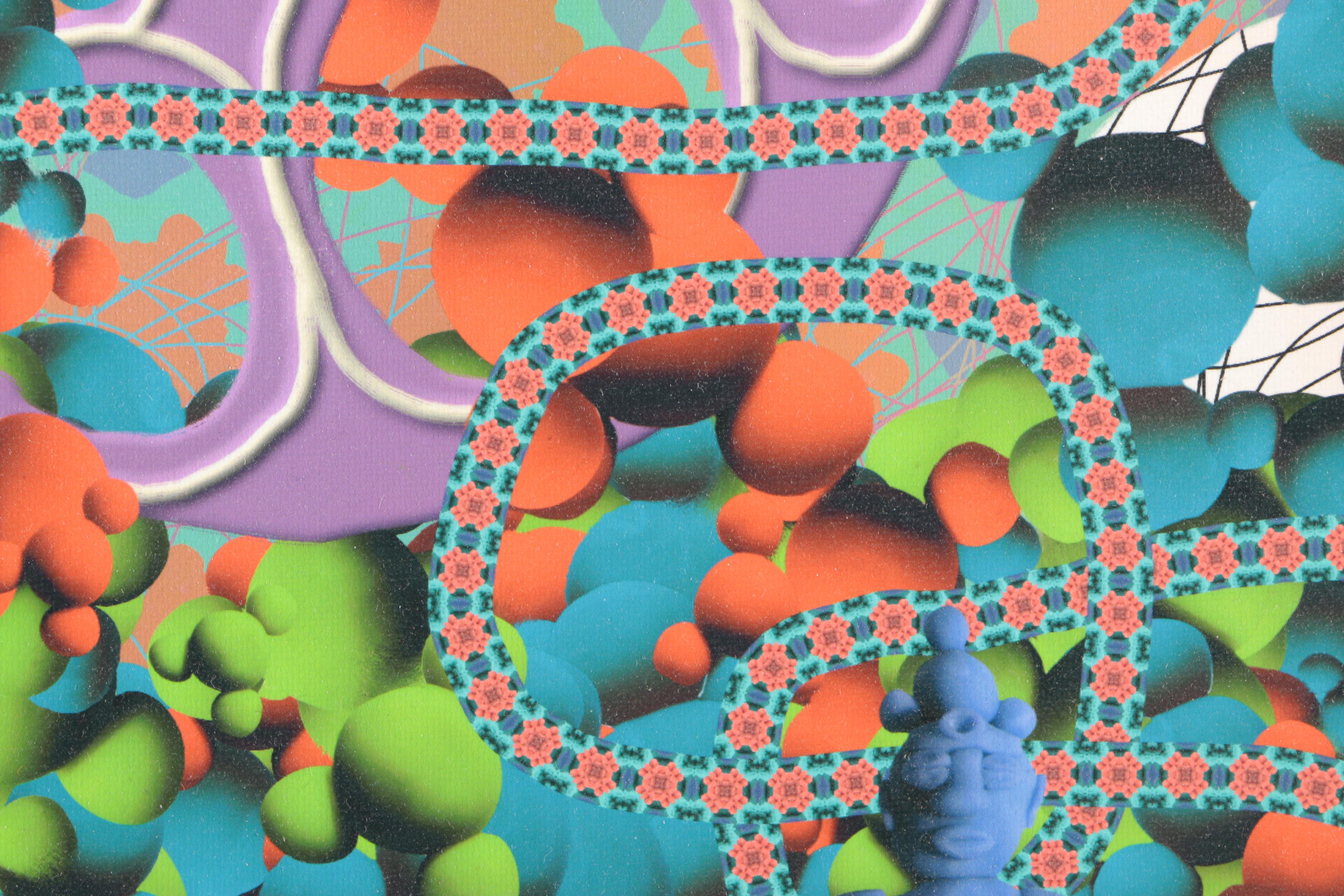 Carl Van Brunt Mixed Media on Board "What's Up?"