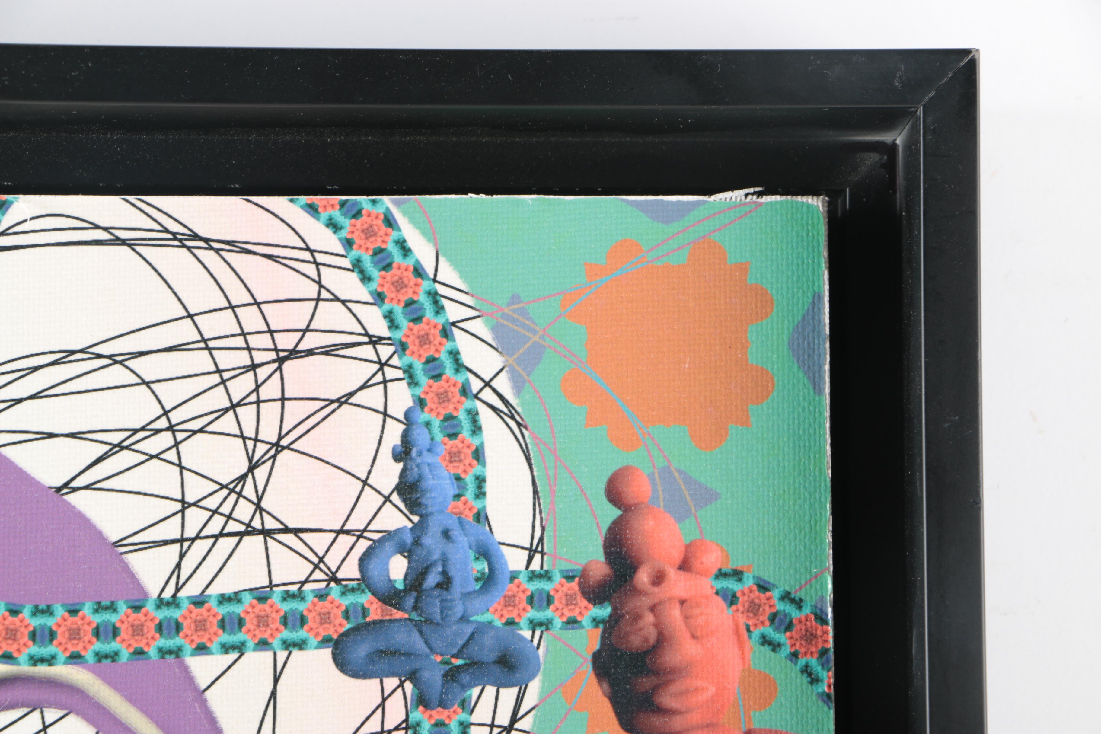 Carl Van Brunt Mixed Media on Board "What's Up?"