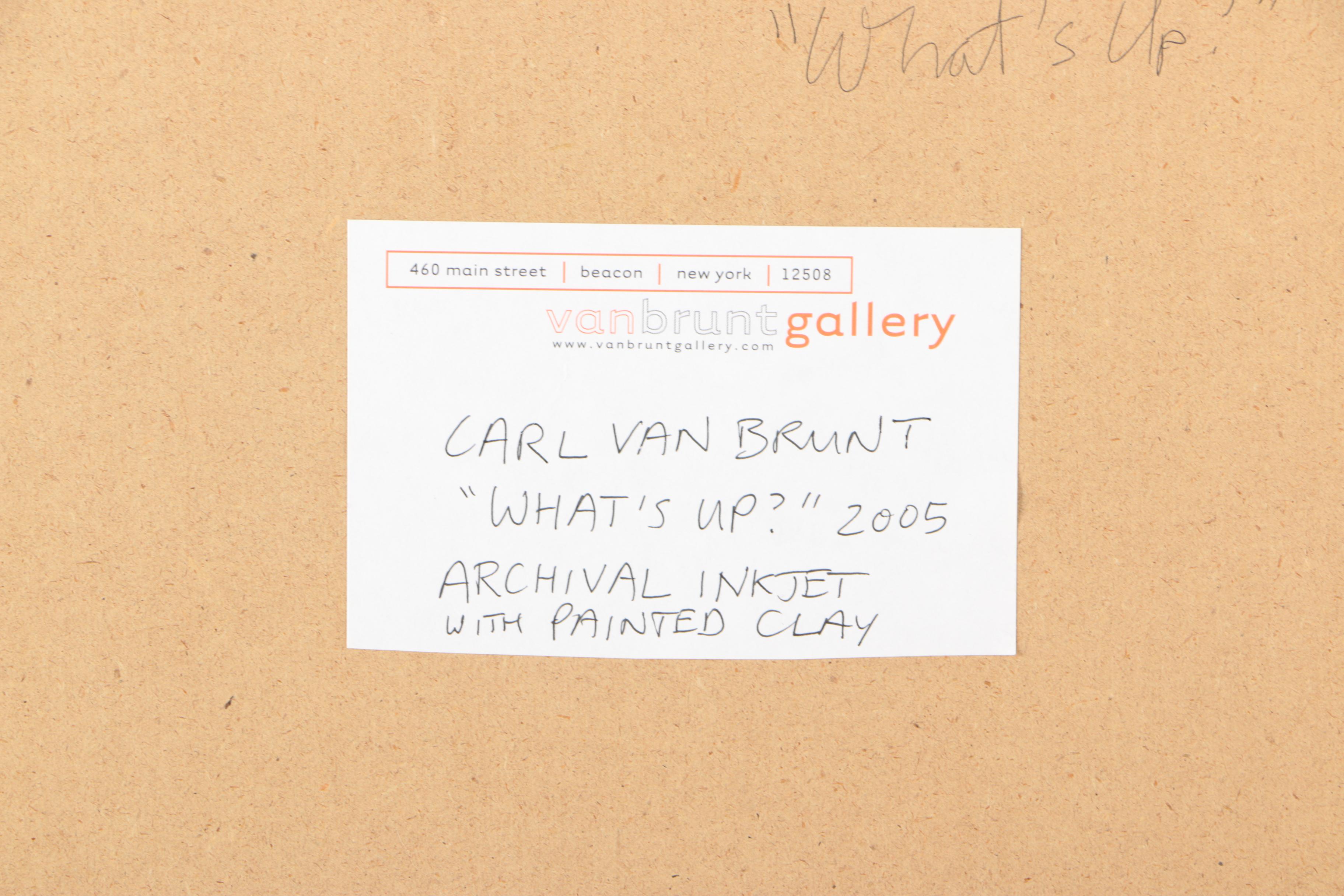 Carl Van Brunt Mixed Media on Board "What's Up?"