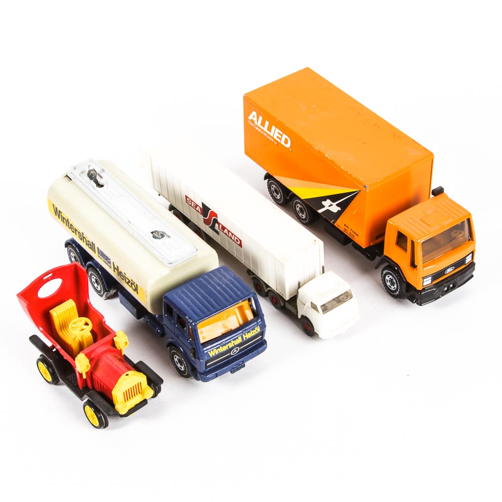Collection of Vintage German Vehicle Toys including Siku