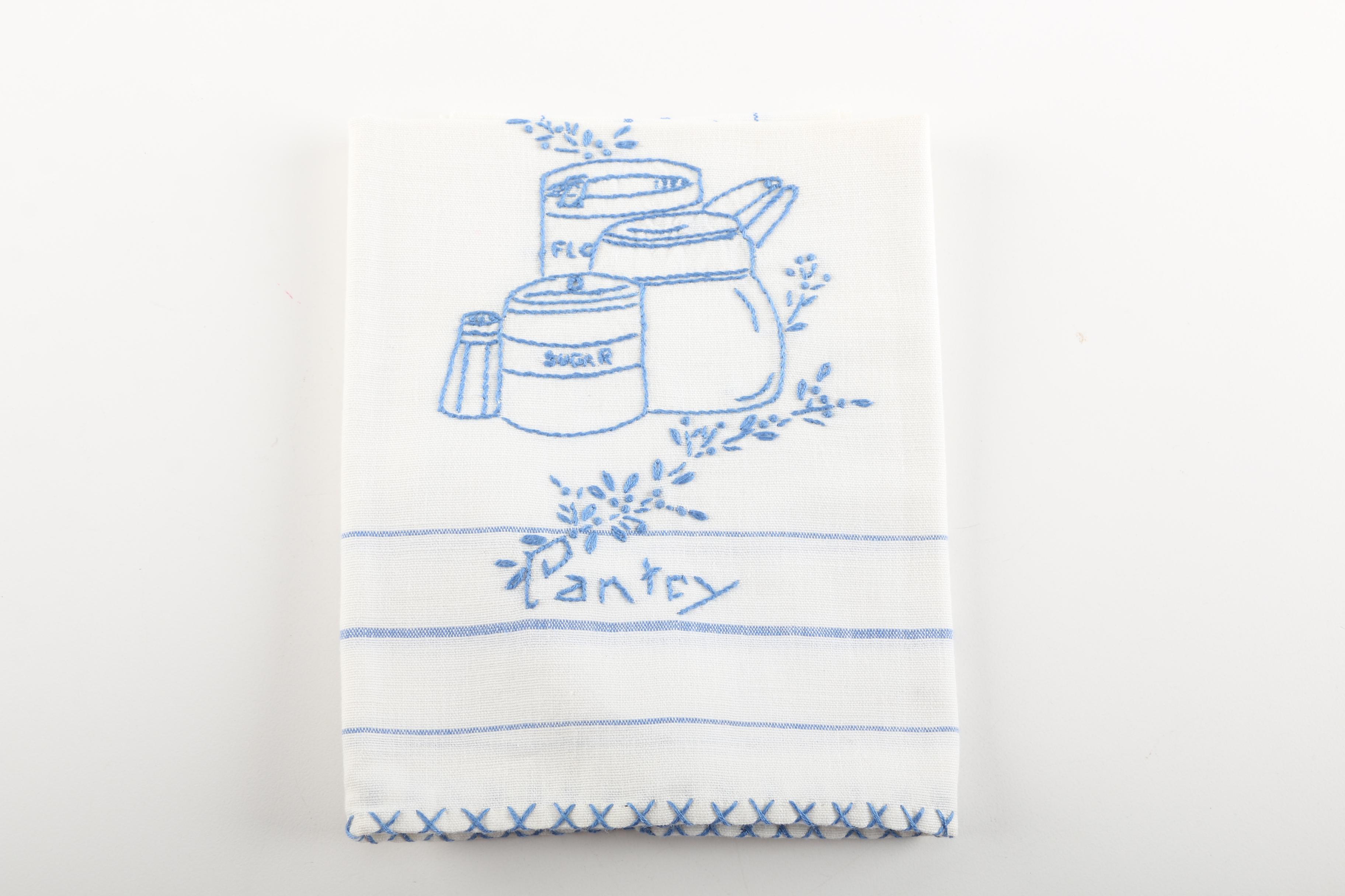Hand Embroidered Linen Hand Towels