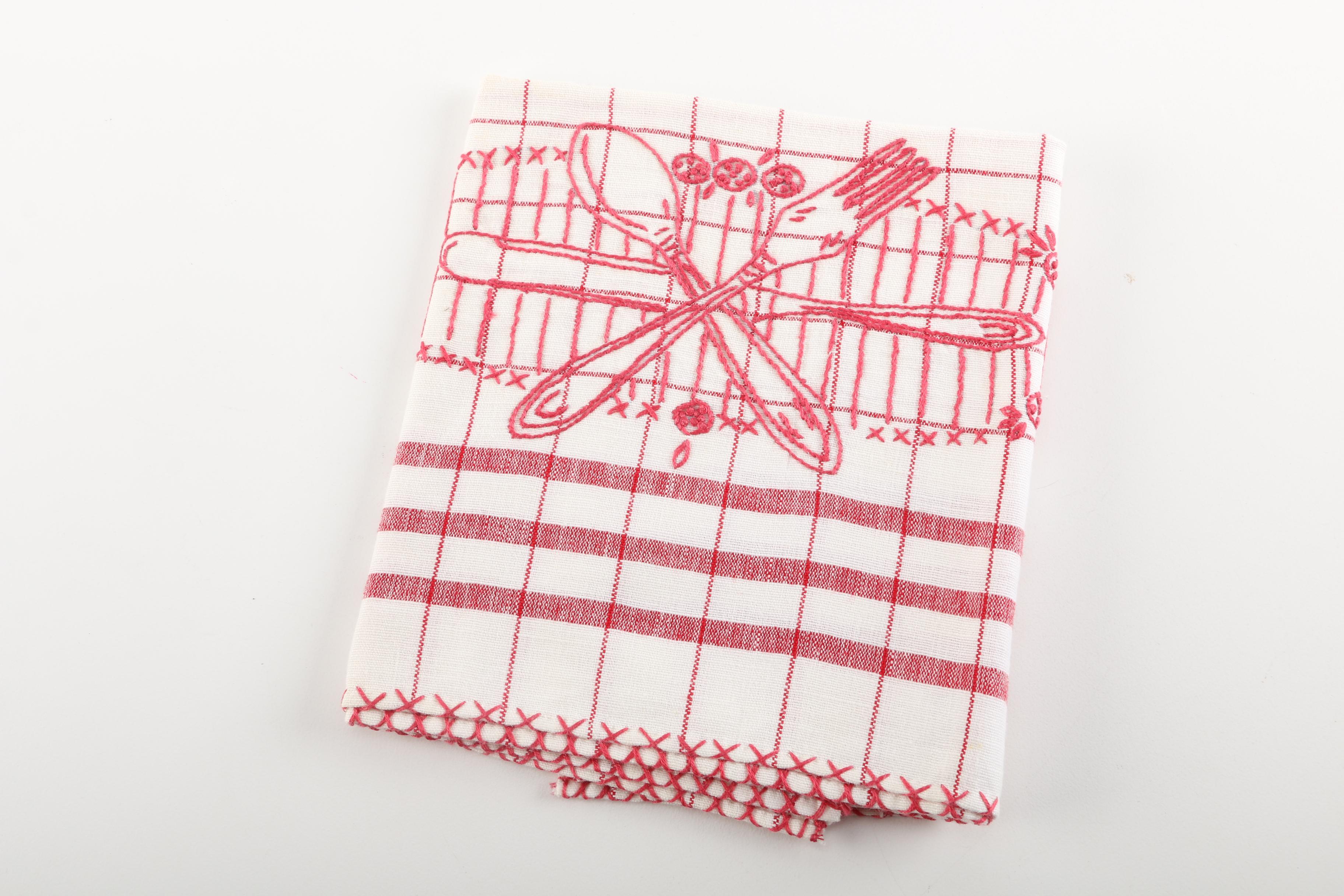 Hand Embroidered Linen Hand Towels