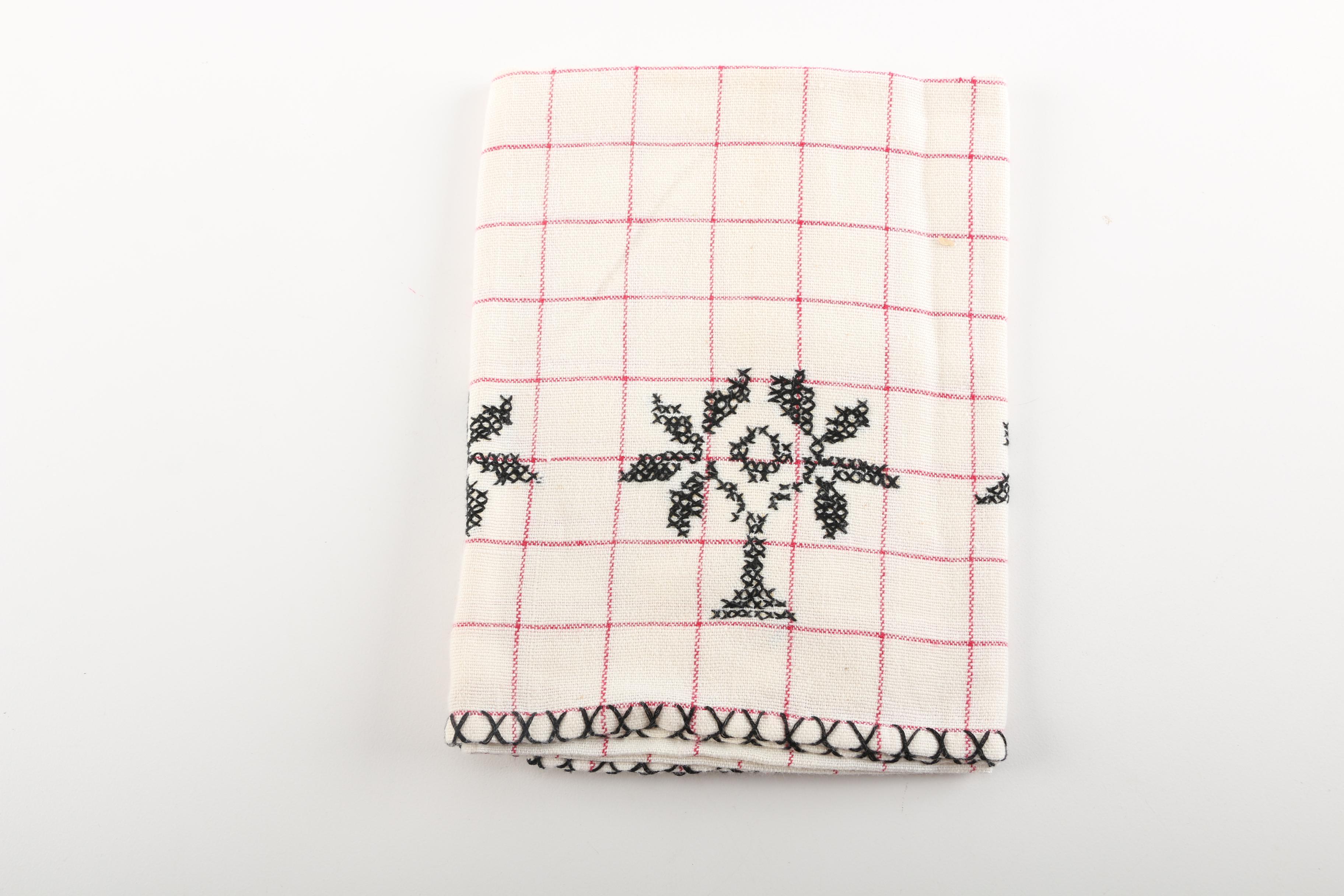 Hand Embroidered Linen Hand Towels