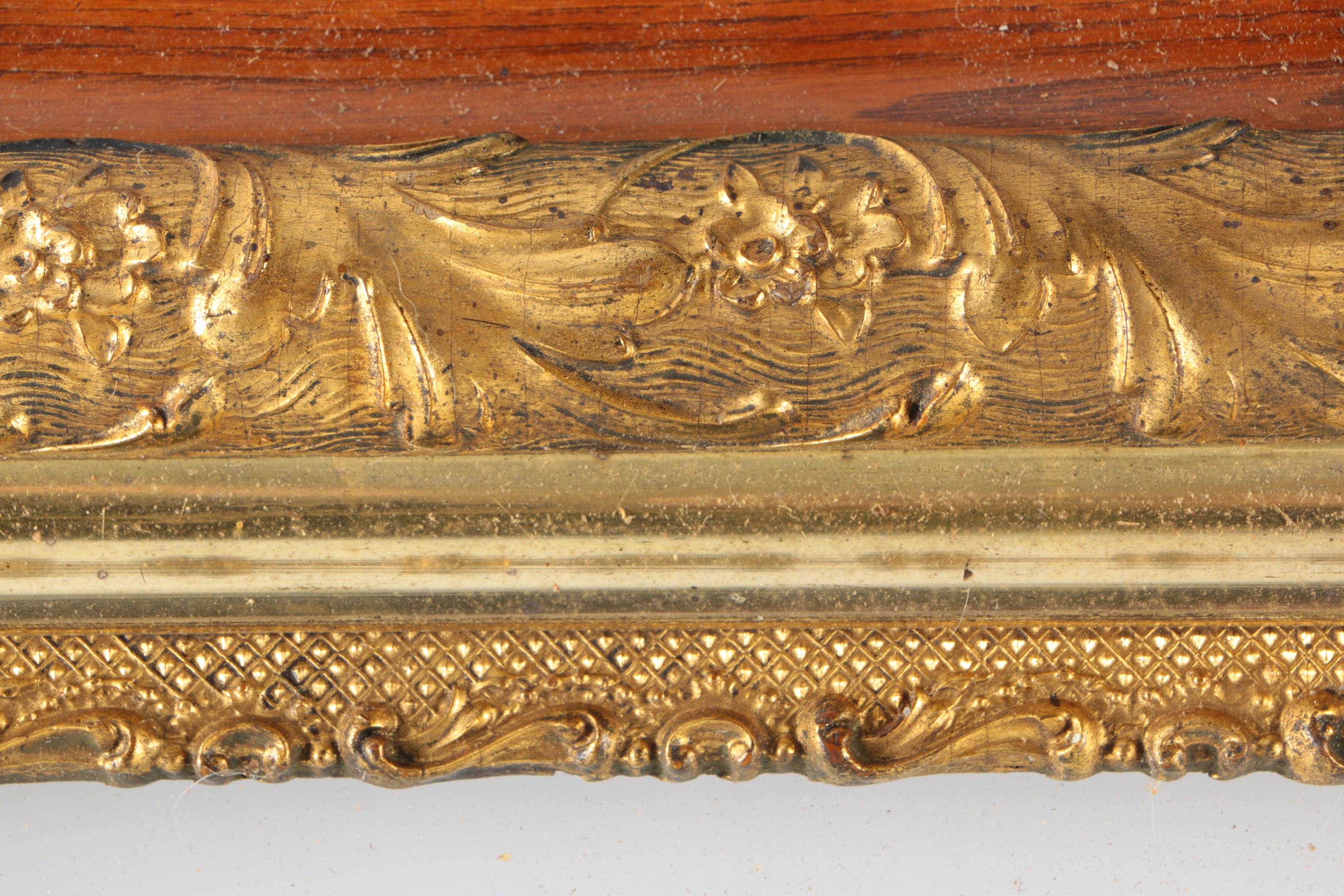 Carved Wooden Frames With Gold Tone Foliate Detailing