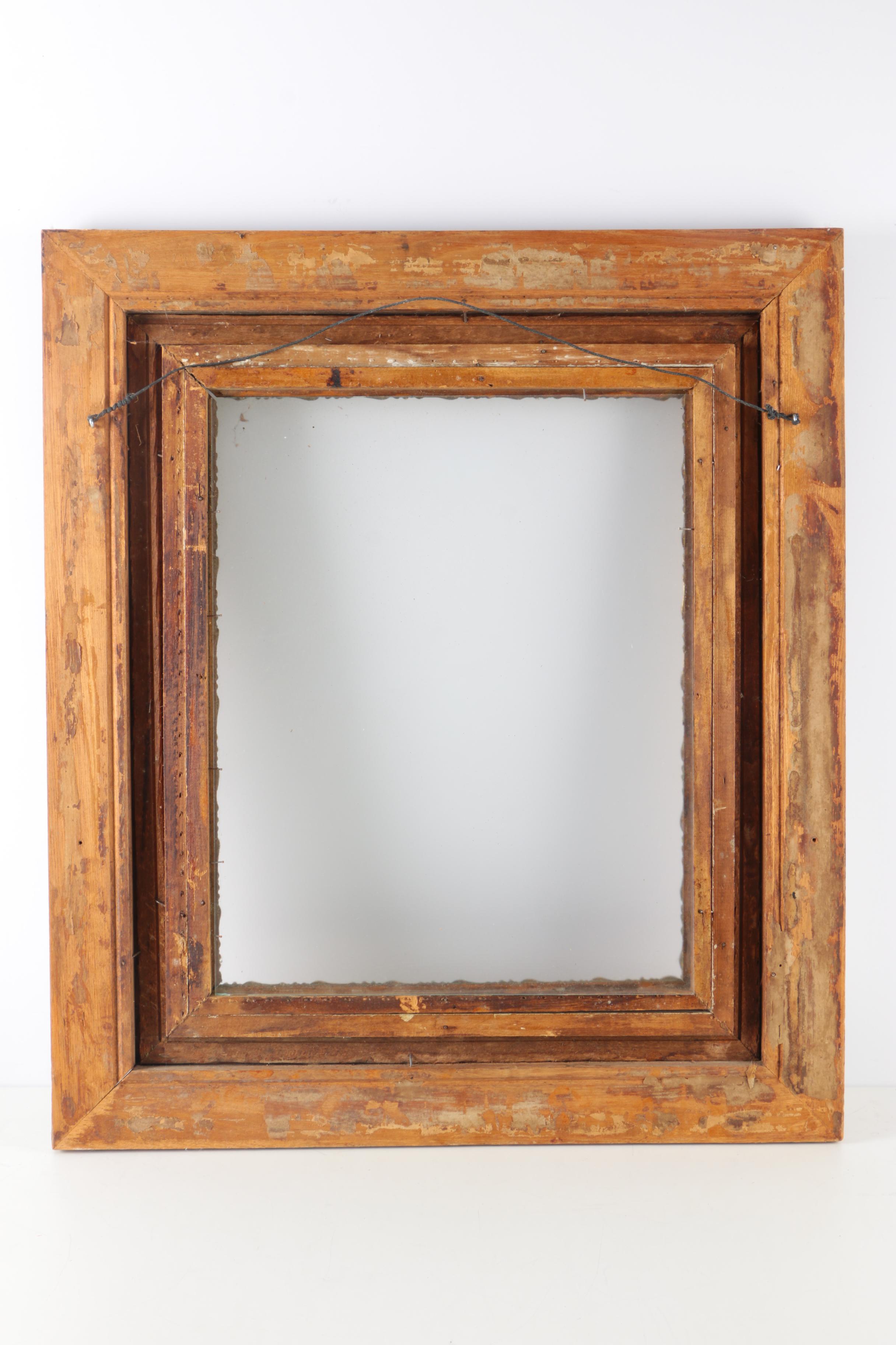 Carved Wooden Frames With Gold Tone Foliate Detailing
