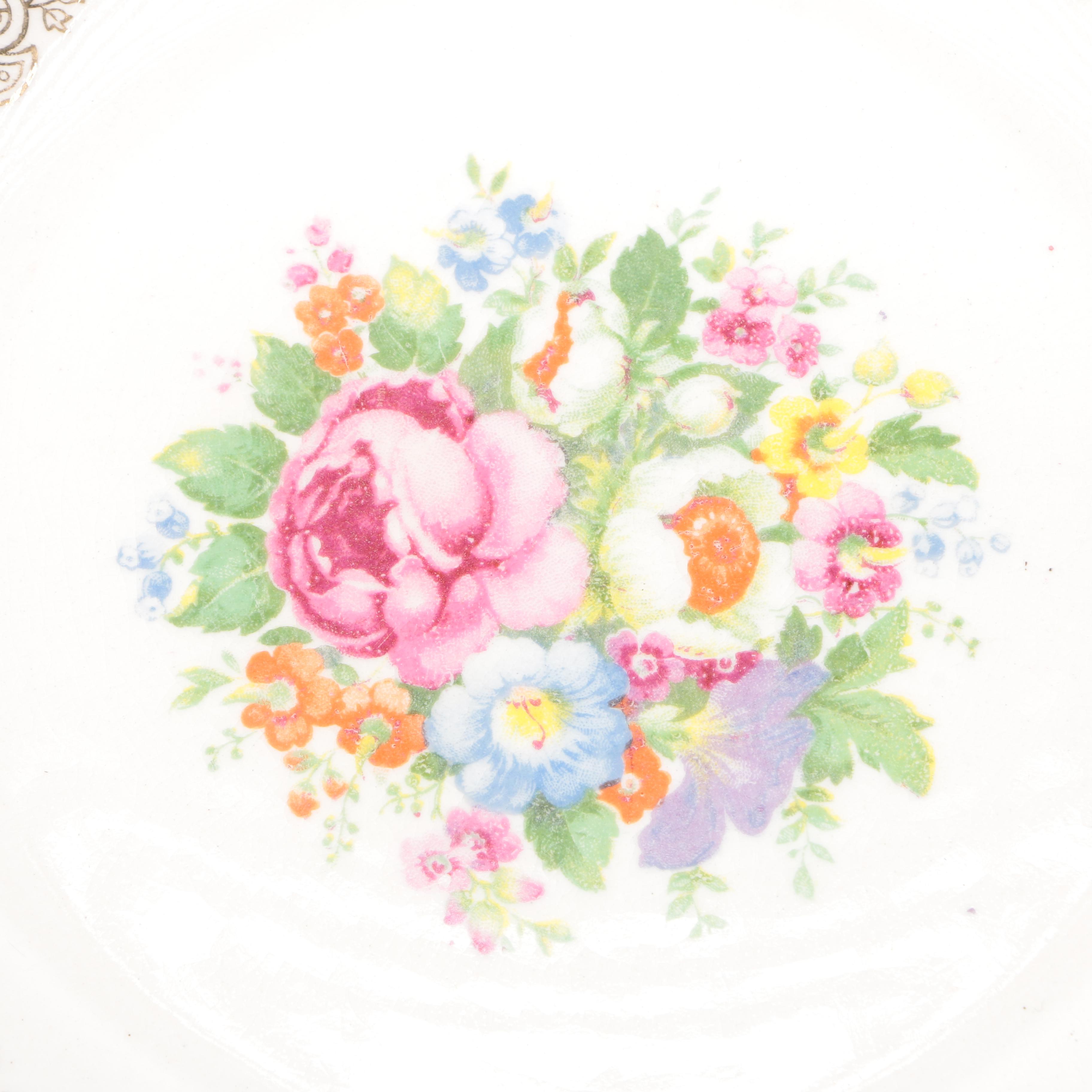 Mid Century 23K Gold Trimmed Salem "Symphony" China Plates