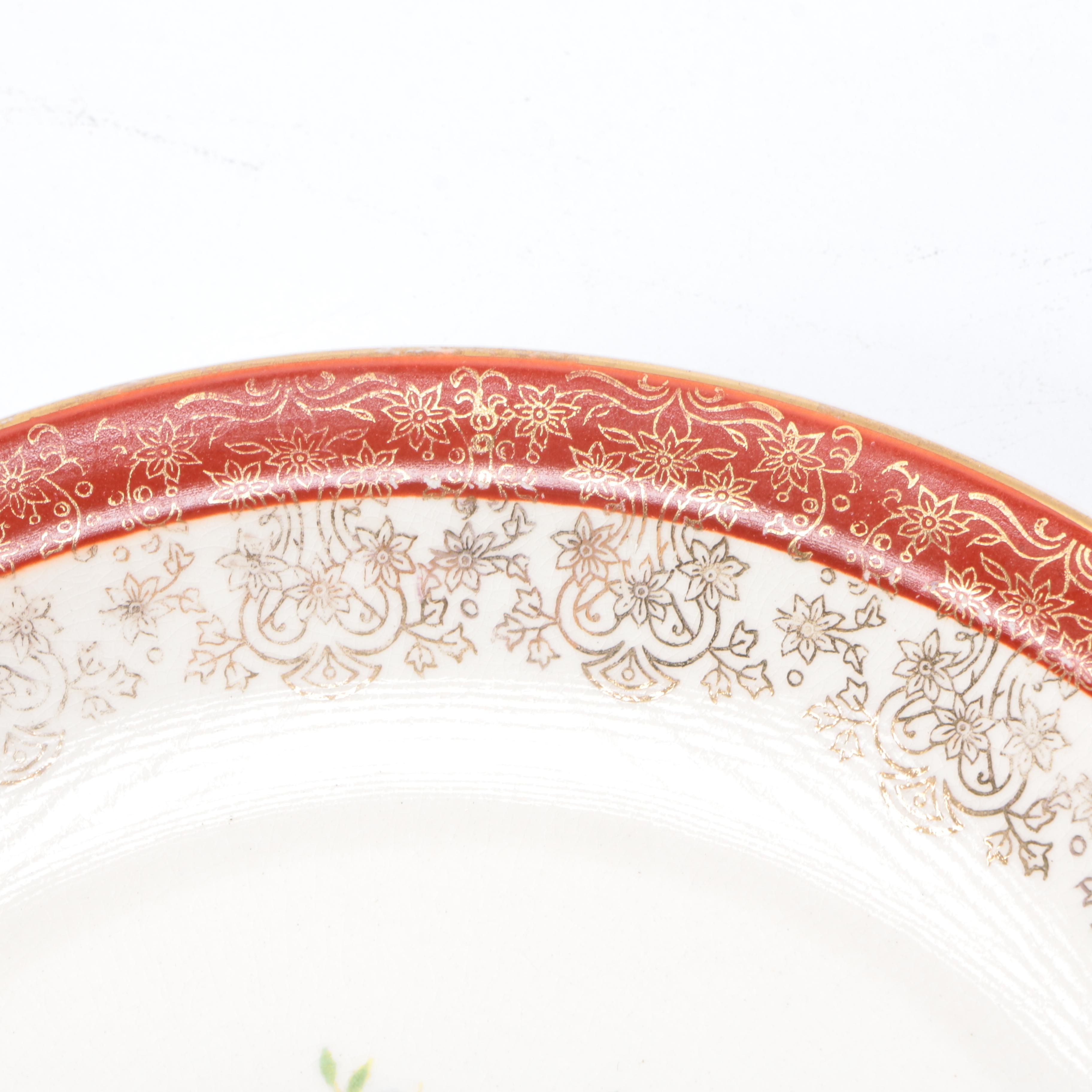 Mid Century 23K Gold Trimmed Salem "Symphony" China Plates