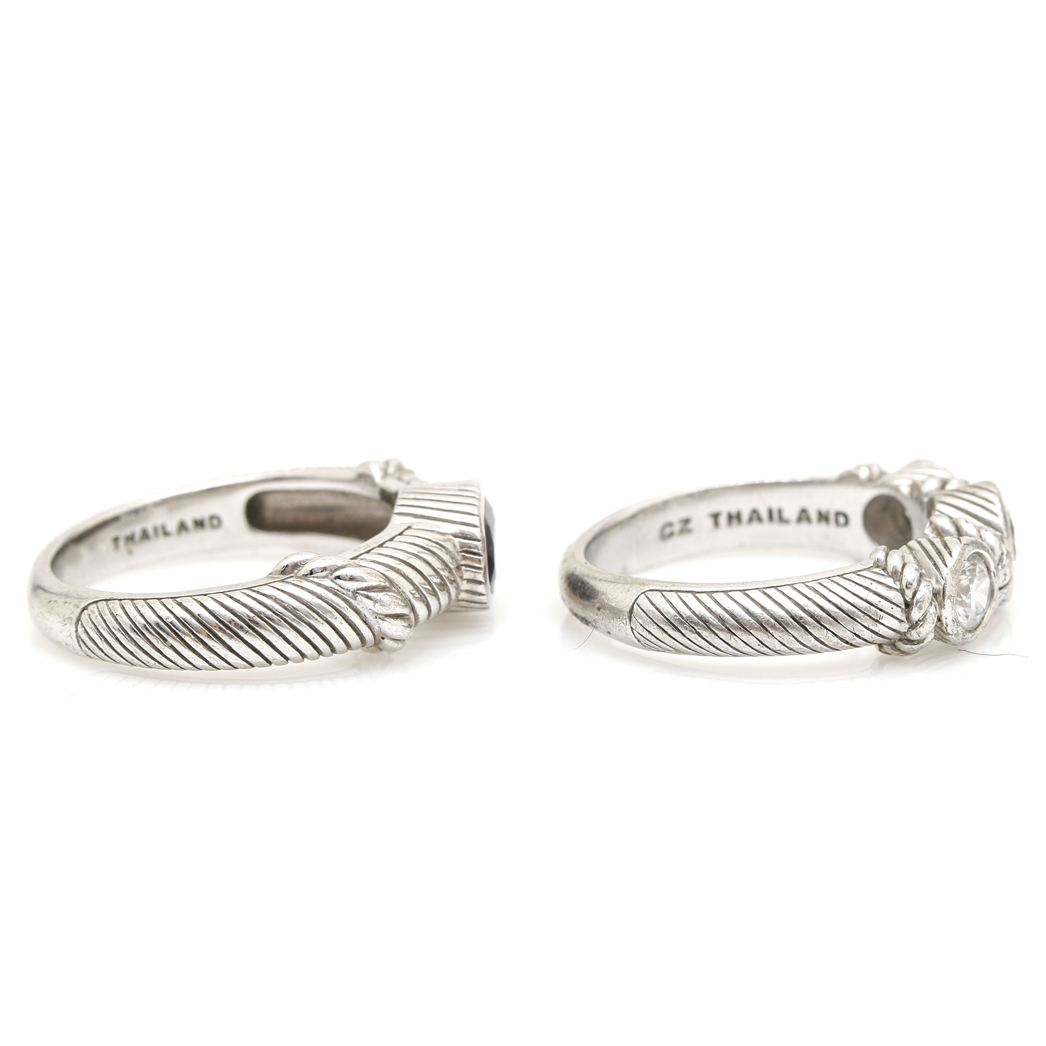 Sterling Silver and Stone Jewelry Including Judith Ripka Rings