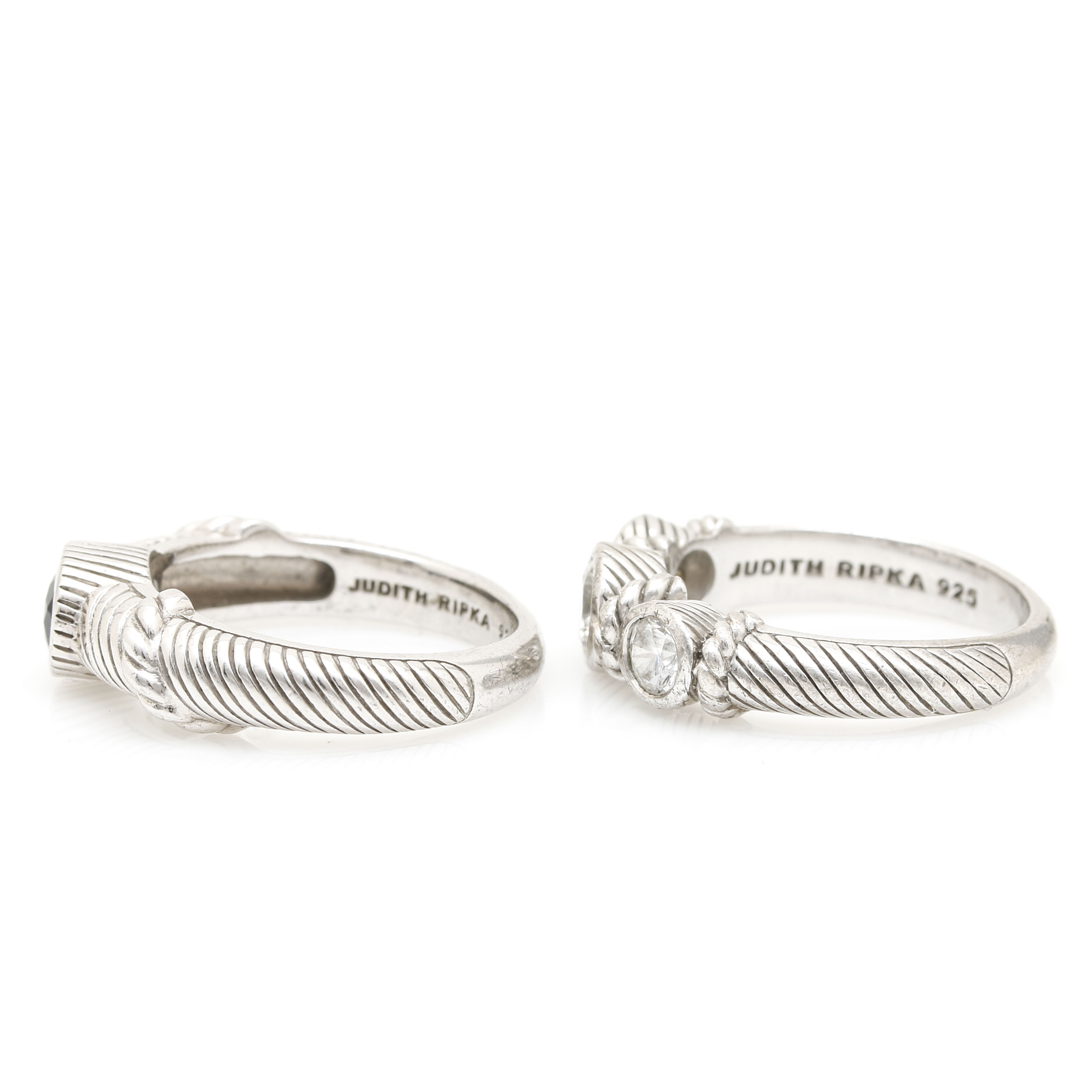 Sterling Silver and Stone Jewelry Including Judith Ripka Rings